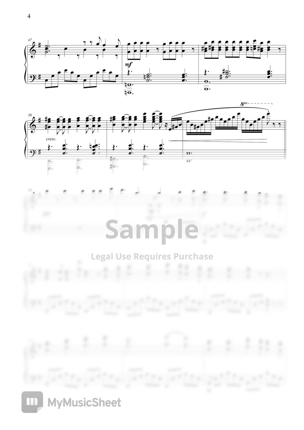 Black Shout (Full Ver.) Sheet music for Piano (Solo)