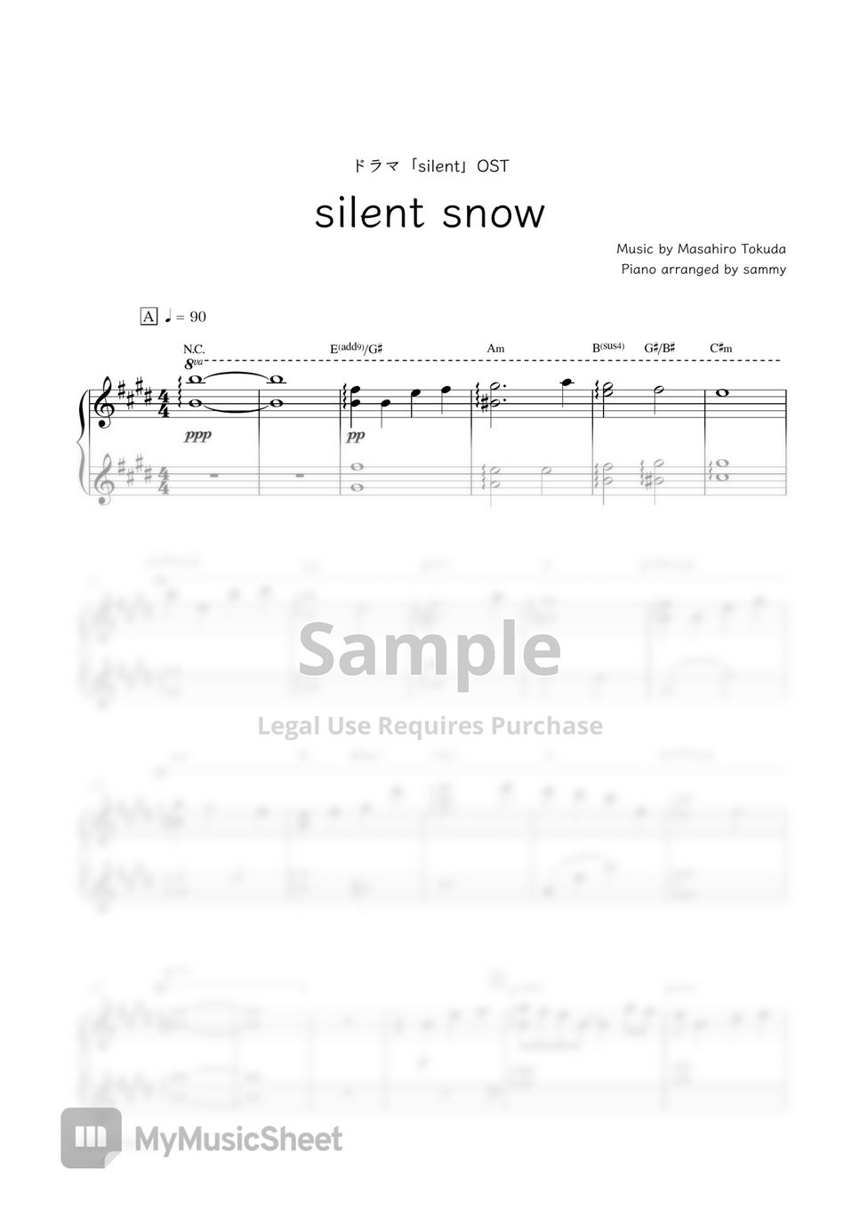 Japanese TV series "Silent" OST - silent snow by sammy