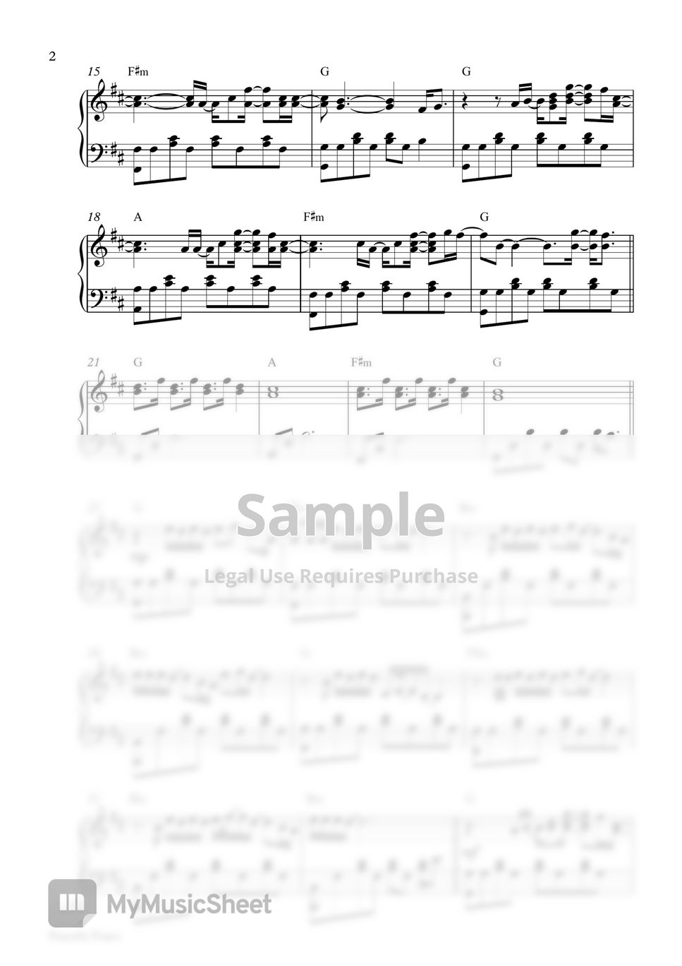 Justin Bieber, Benny Blanco - Lonely (Piano Sheet) by Pianella Piano