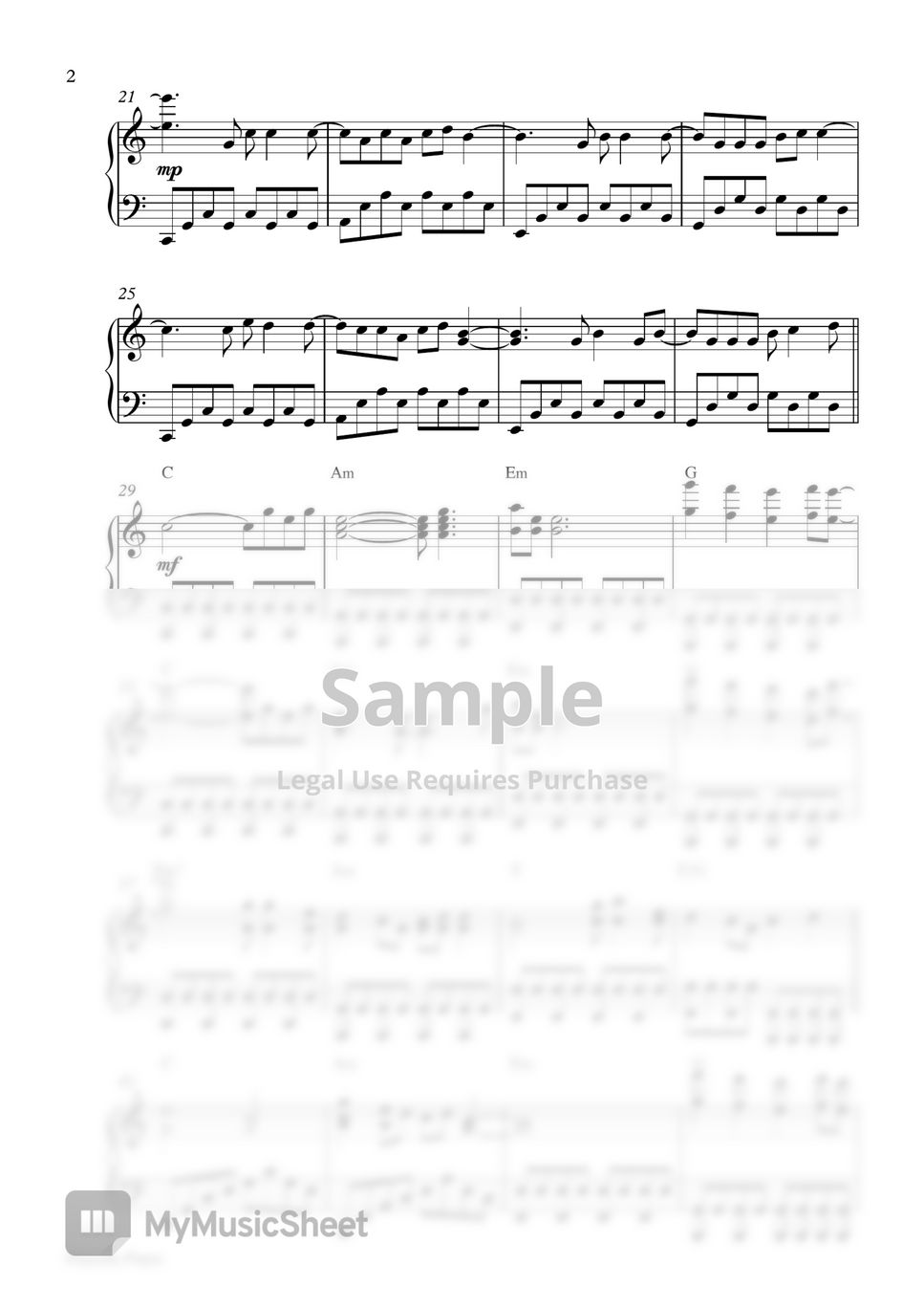 The Weeknd - Save Your Tears (Piano Sheet) by Pianella Piano