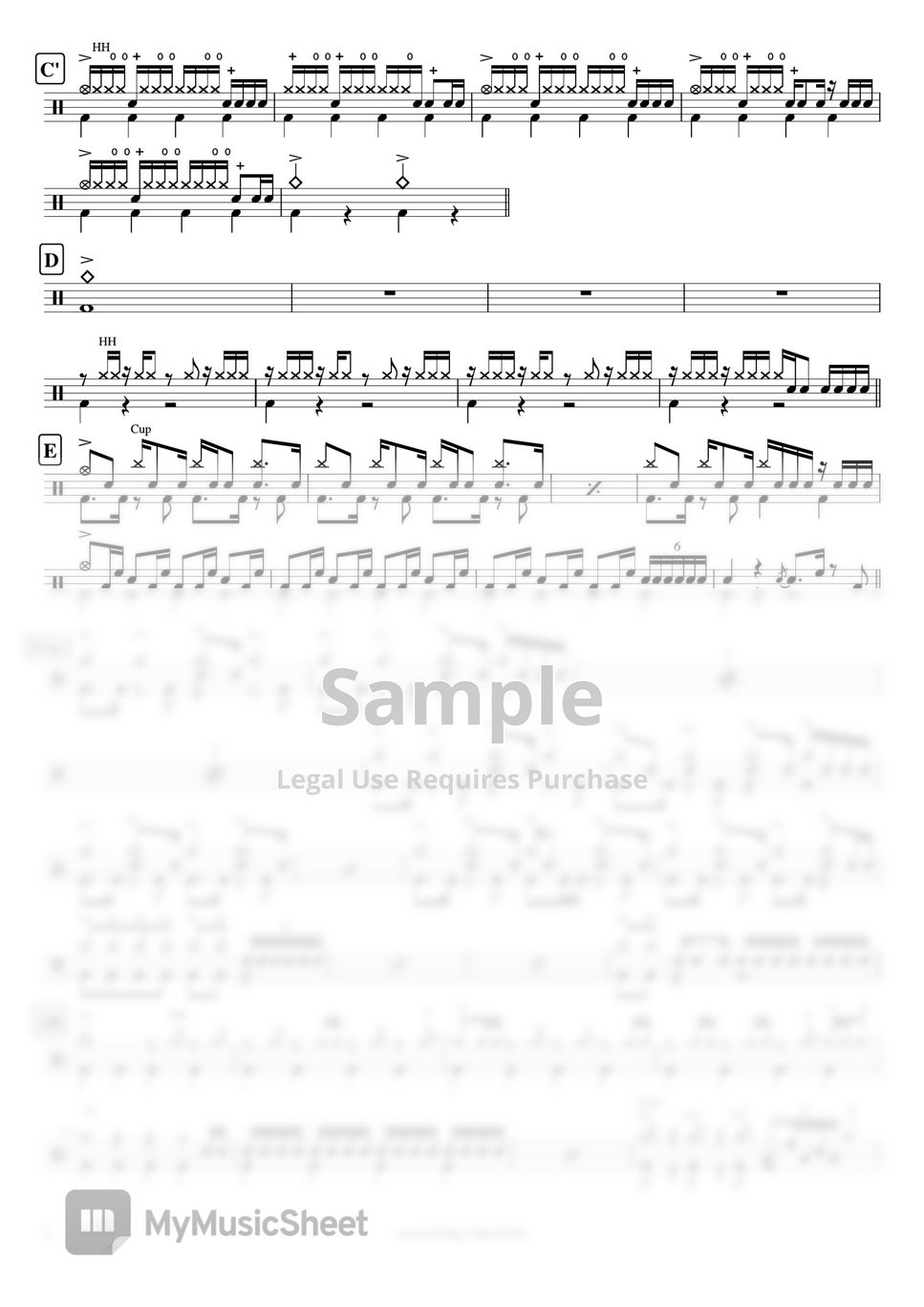 TK from Ling tosite Sigure - unravel (Tokyo Ghoul OP) by Cookai's J-pop Drum sheet music!!!