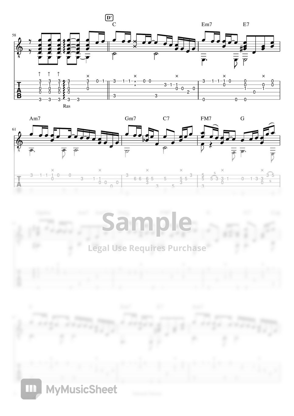 SEKAI NO OWARI - silent (Finger picking guitar) by 仲内拓磨