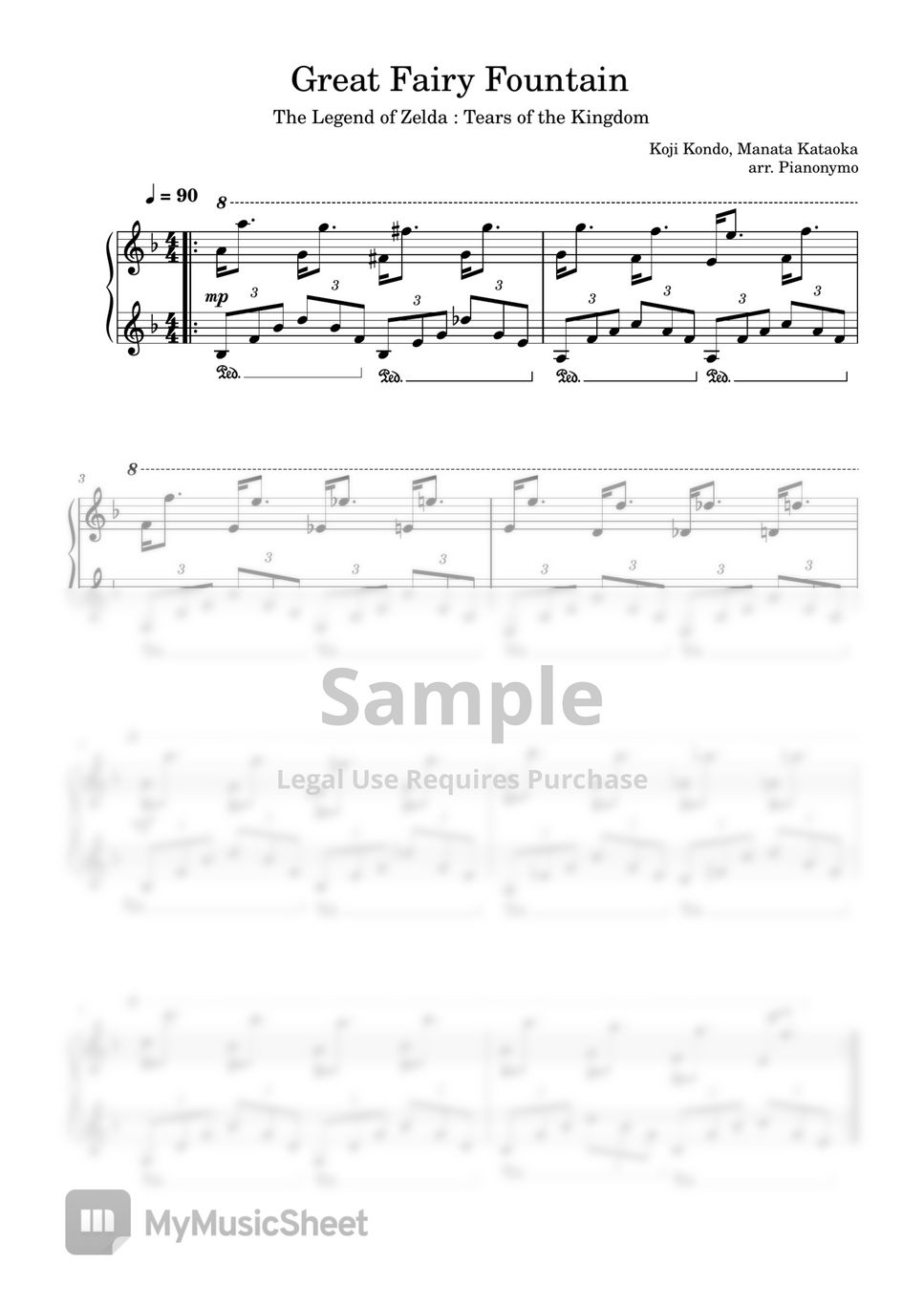koji-kondo-great-fairy-fountain-zelda-tears-of-the-kingdom-sheets