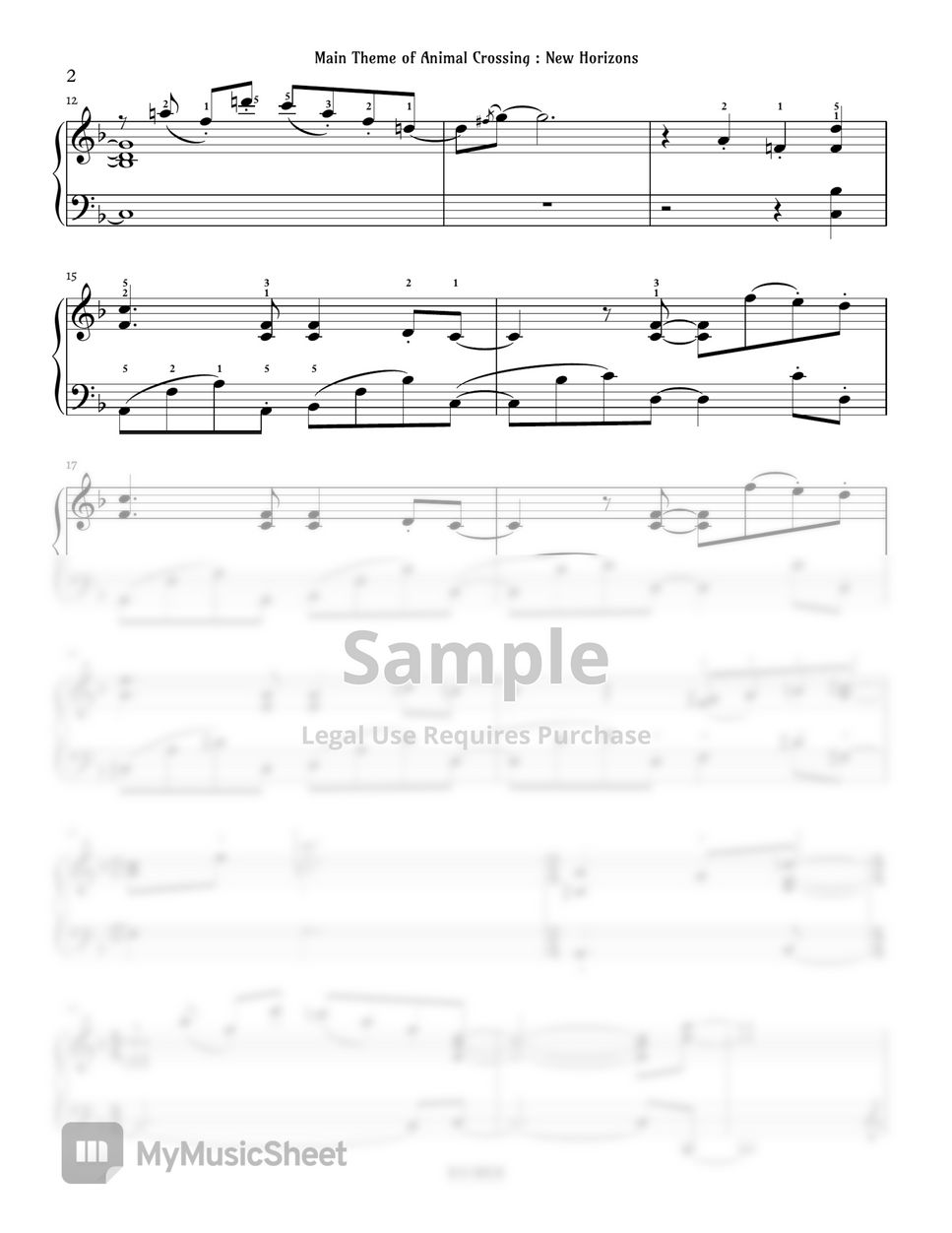 Animal Crossing : New Horizons - [Late-Intermediate] Main Theme | Piano Arrangement + MIDI file (Nintendo) by PianoSSam