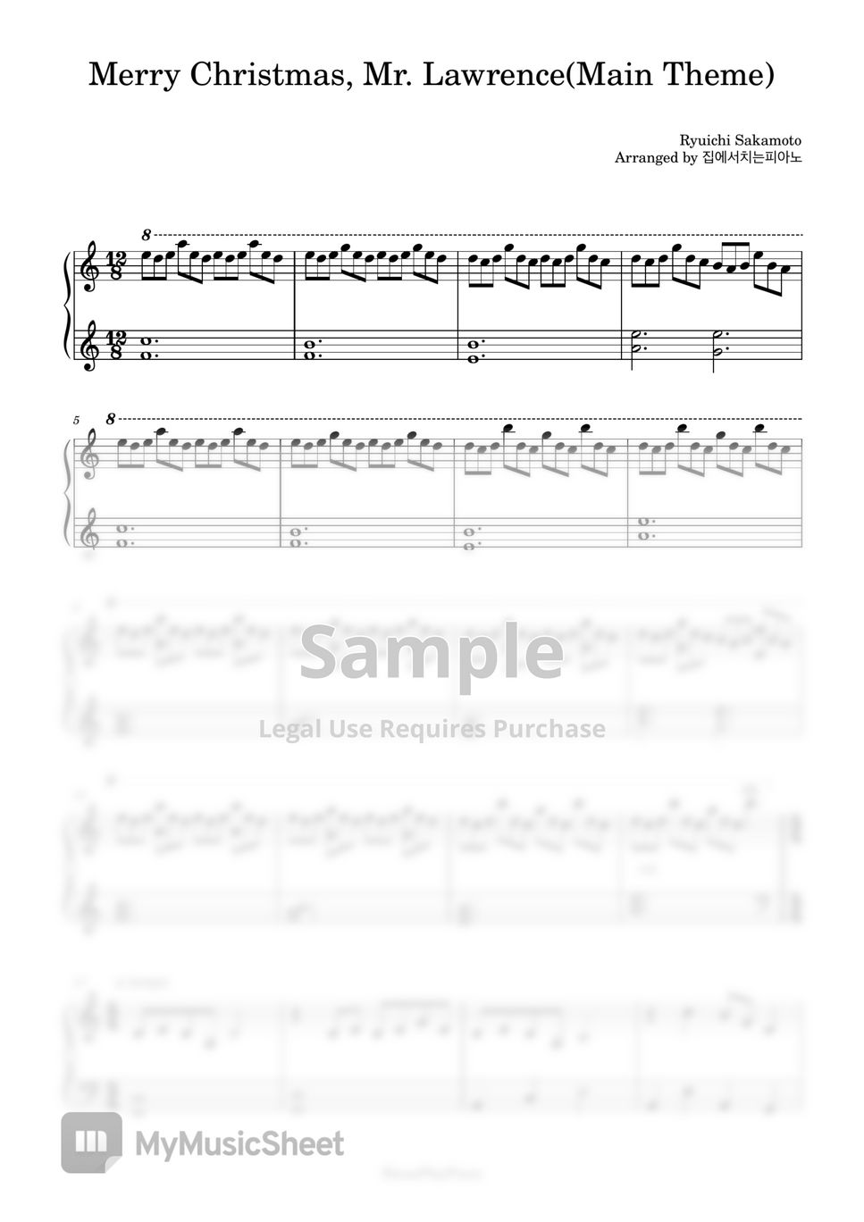Ryuichi Sakamoto - Merry Christmas, Mr. Lawrence (Ckey Easy Piano Ver.) by HousePlayPiano