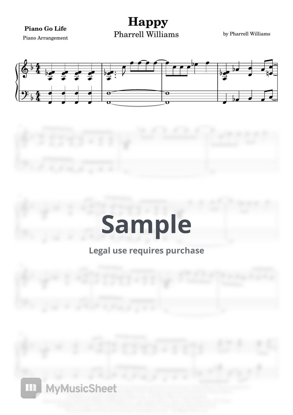 Pharrell Williams - Happy Sheets by Piano Go Life