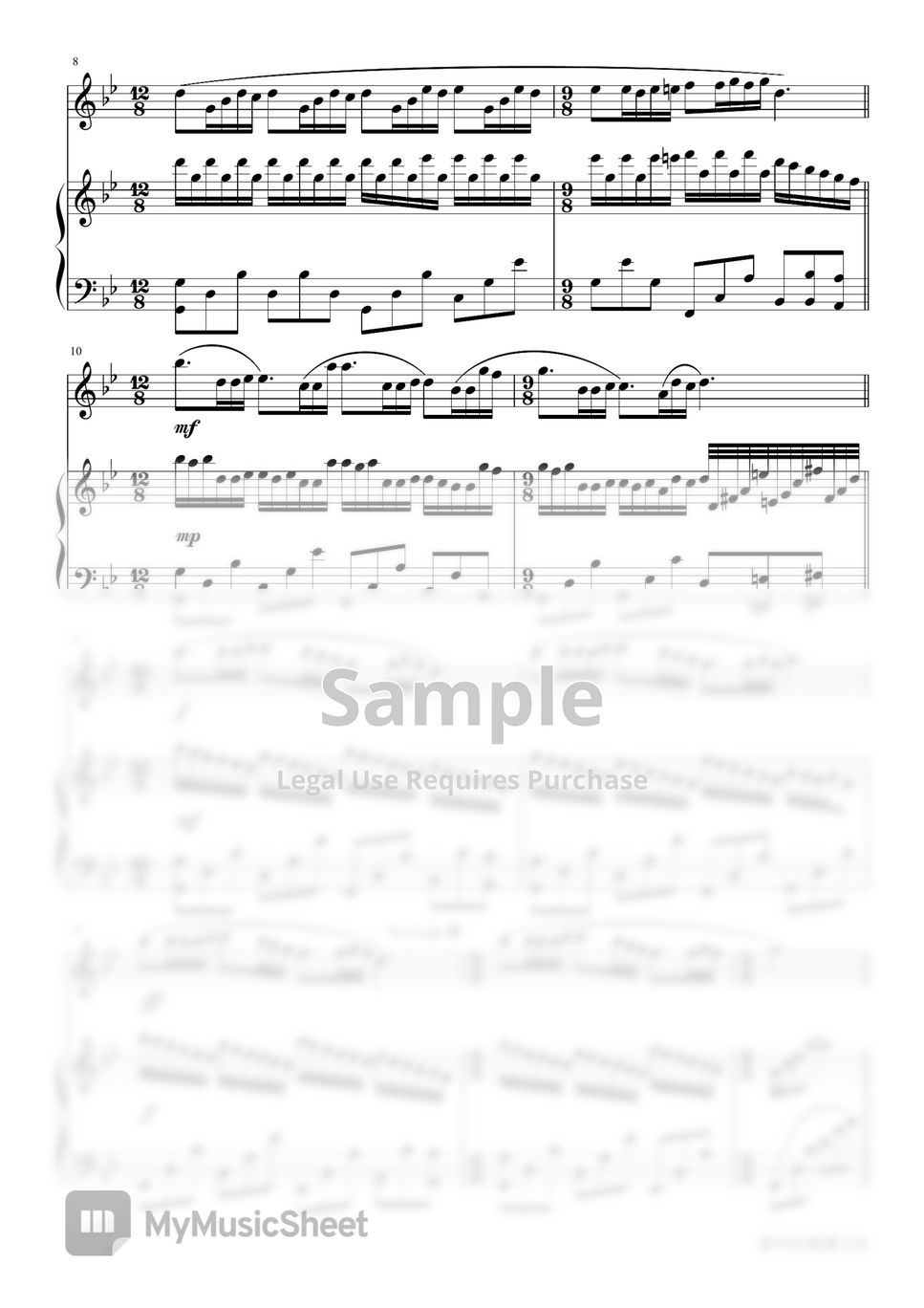 Paul de Senneville - 梦中的婚礼(Mariage d'Amour) (三行伴奏谱)(Gm) by MickyMusic