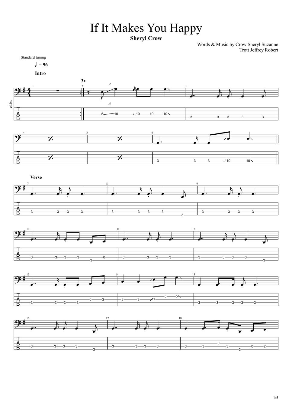 Sheryl crow if it makes you happy 5 by 