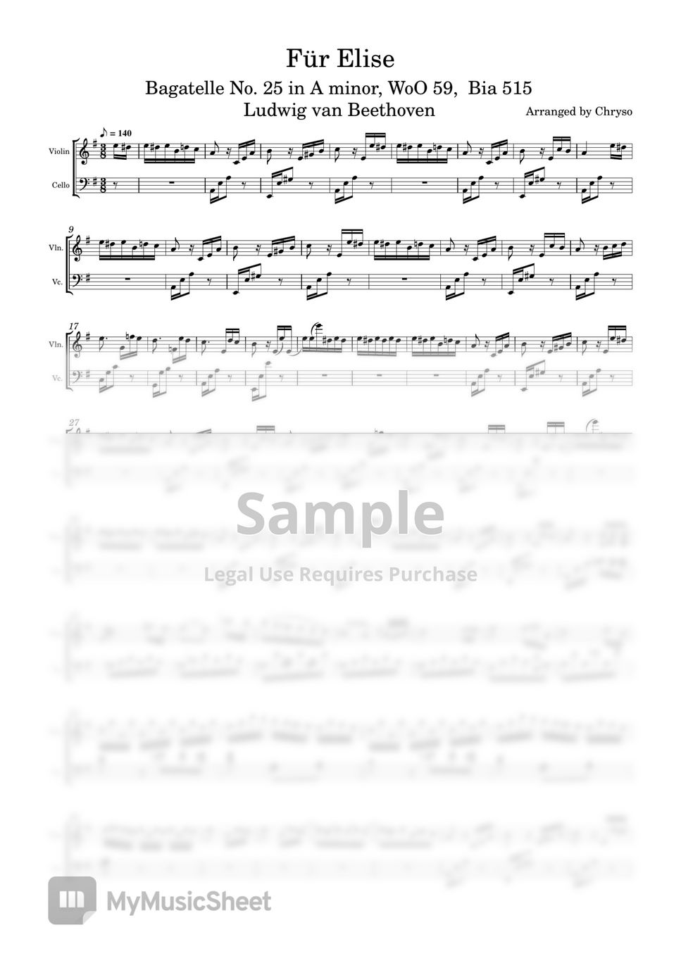 Ludwig van Beethoven - 54. Für Elise (pdf) by Chryso_Chrysoberyl