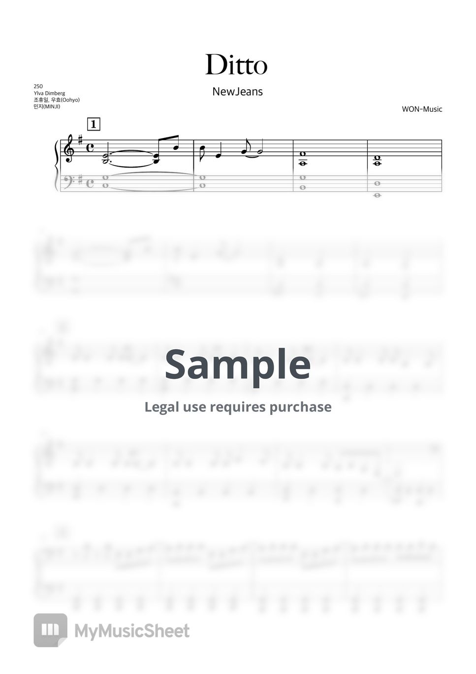ditto-4-sheets-by-won-music