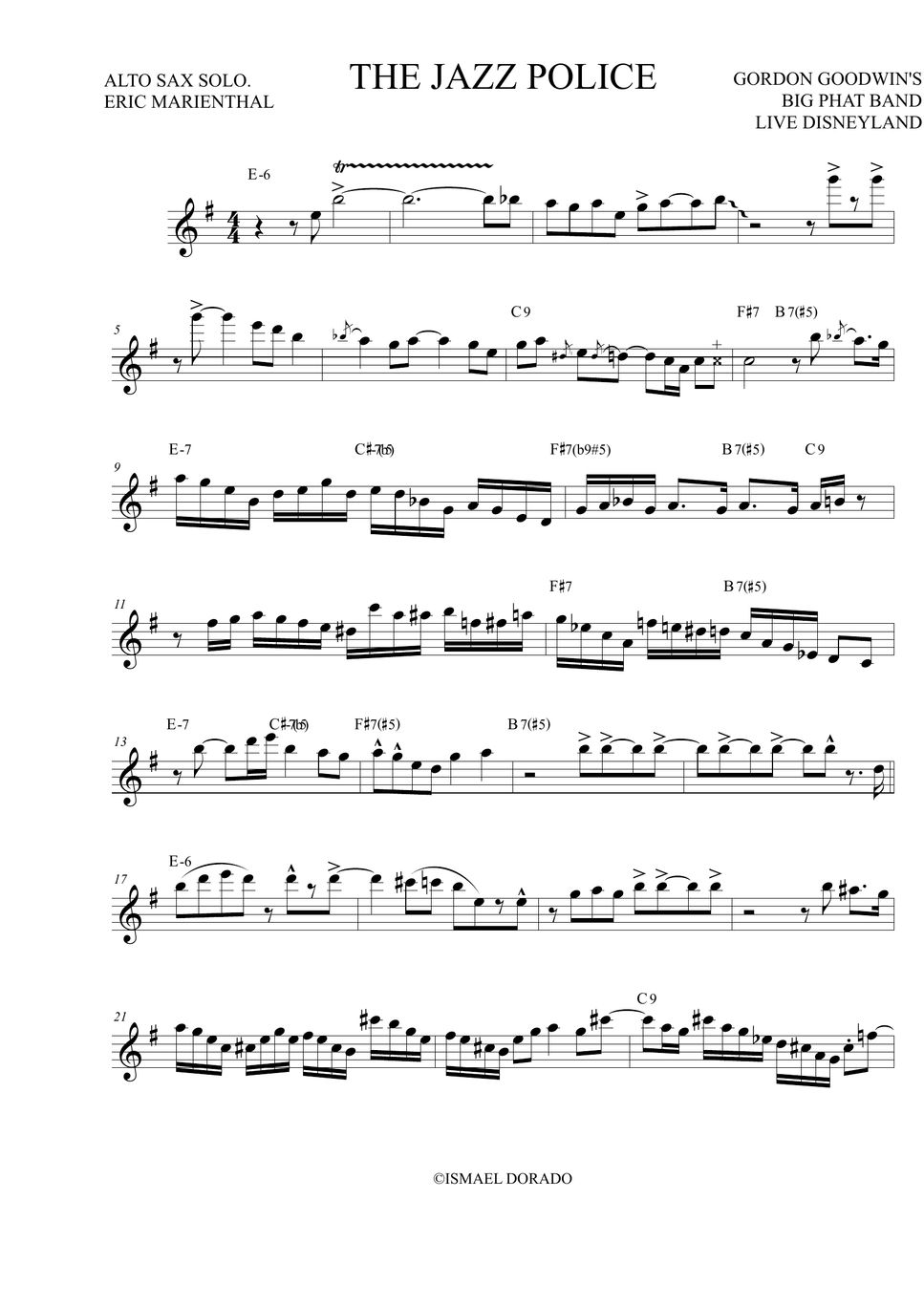 The Jazz Police Solo Eric Marienthal. Gordon Goodwin's Big Phat Band