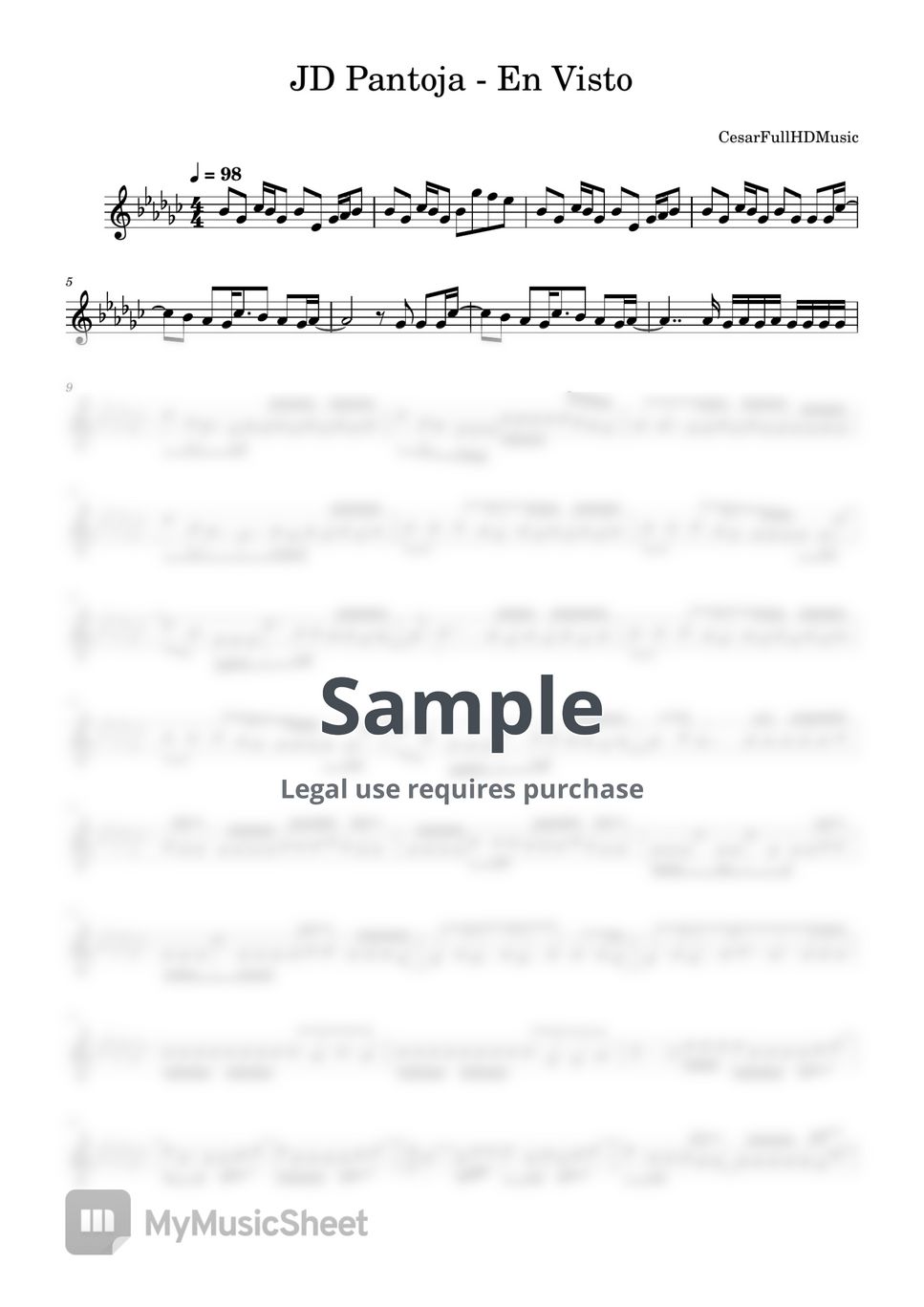 JD Pantoja En Visto Sheets