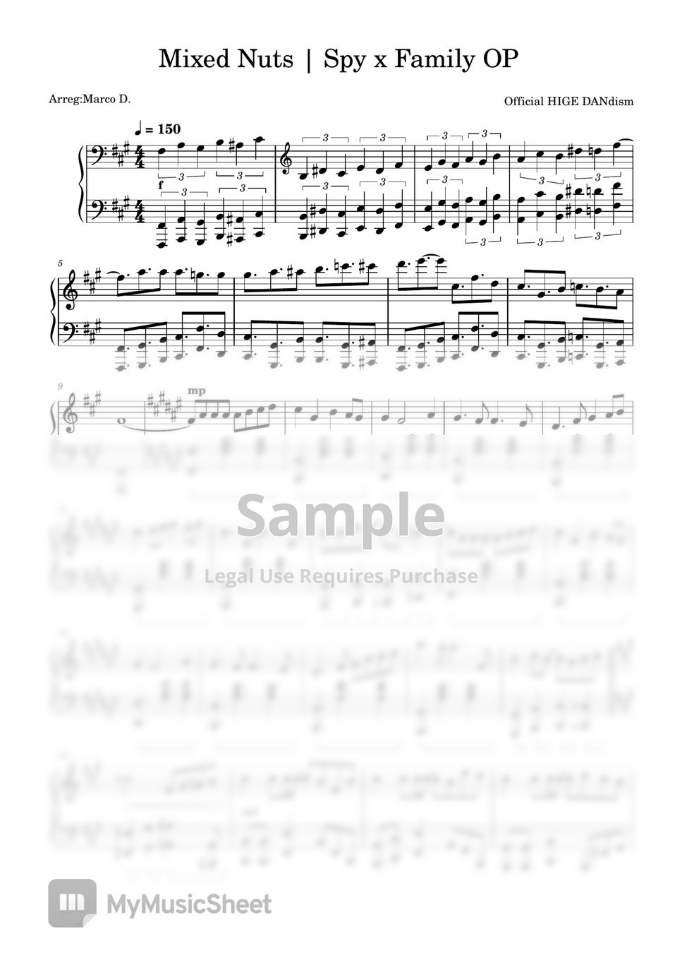 Spy x Family Mixed Nuts (Marco D.) 악보 by Marco D.