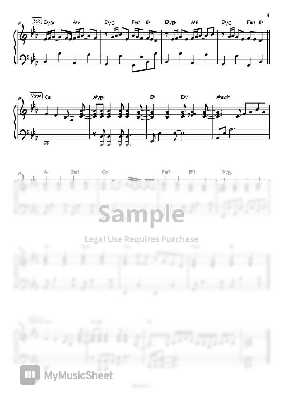 The Beatles - The Long And Winding Road (Piano accomp.) 楽譜