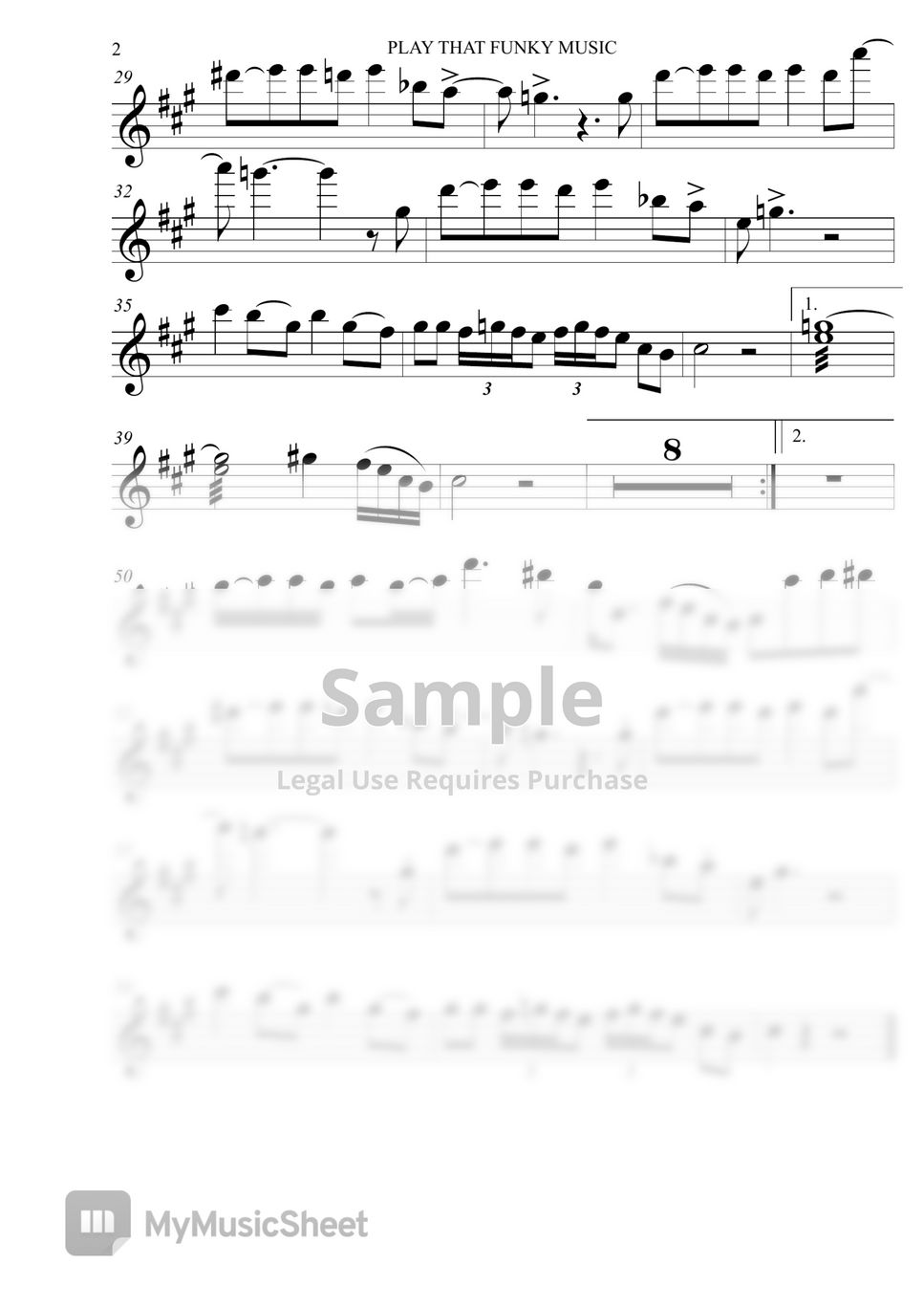 Play That Funky Music - Robert Parissi (Alto Sax) Sheets by Ismael