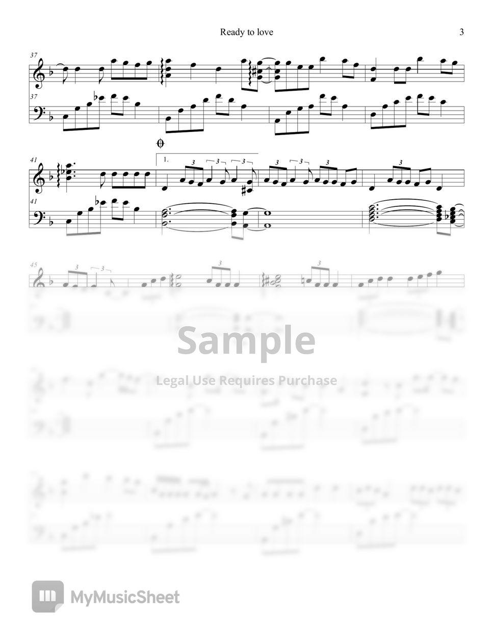 SEVENTEEN - Ready to love 피아노 악보 PDF | Lunar Piano | mymusic5