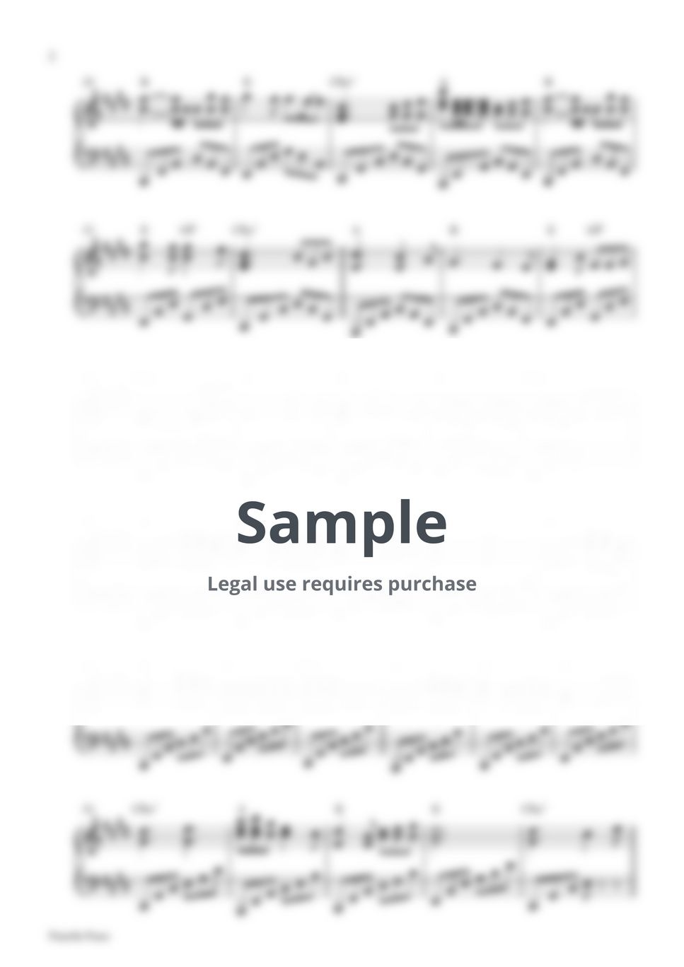 yung kai - blue (Piano Sheet) by Pianella Piano