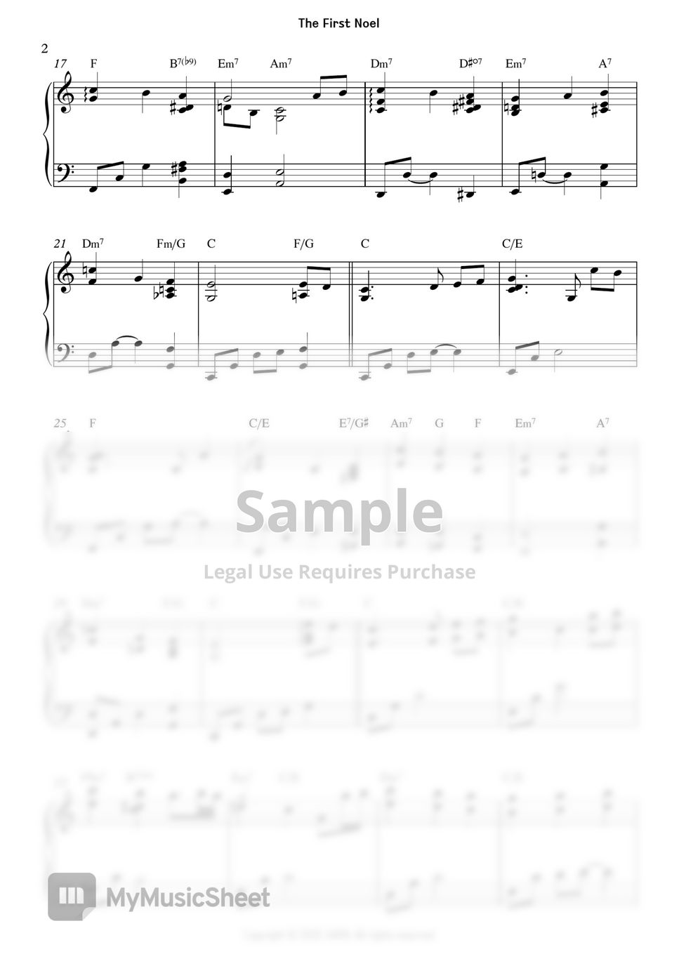 Christmas Carol The First Noel Sheets By GAON