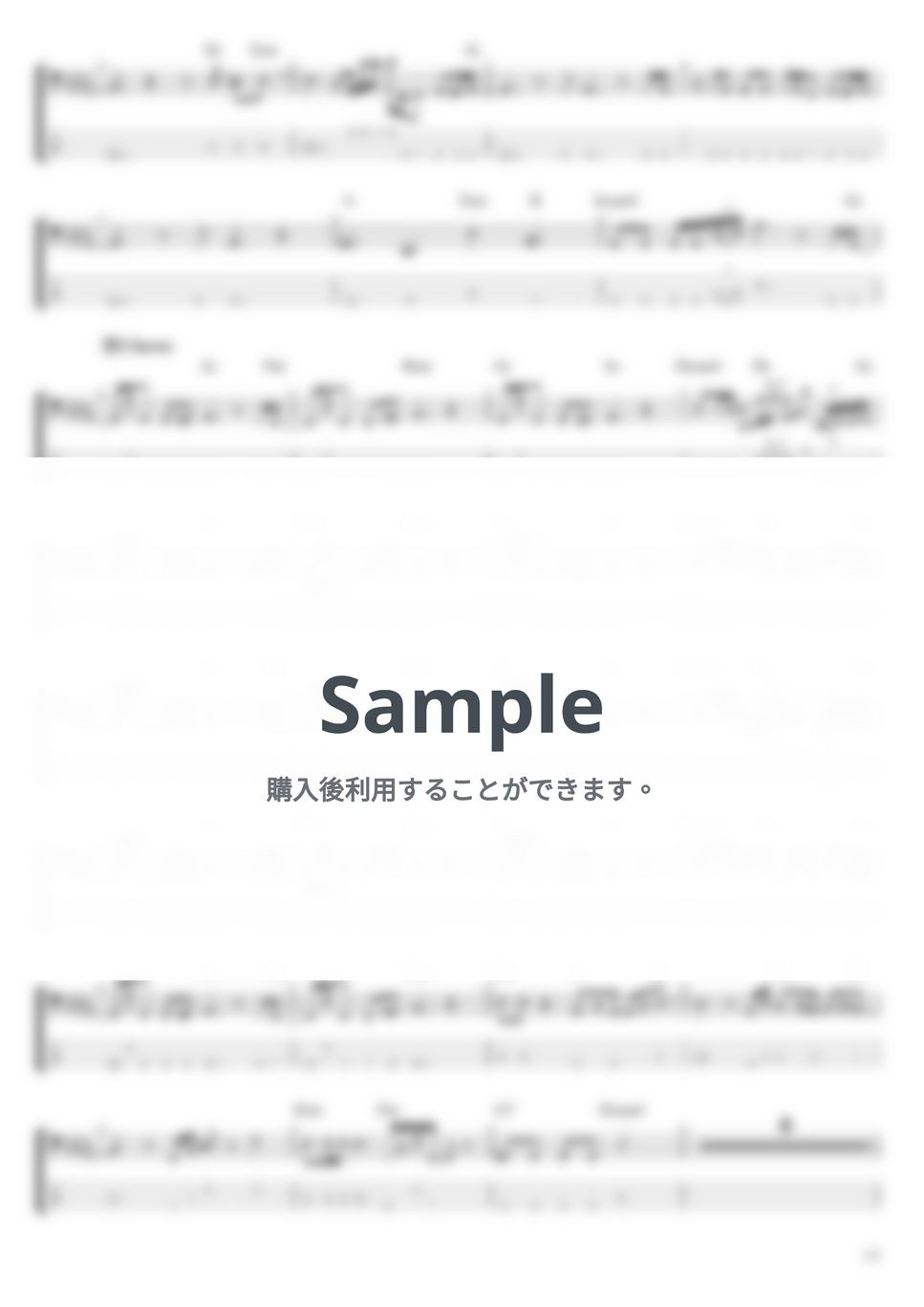 緑黄色社会 - Party!! (ベース Tab譜 4弦) by T's bass score