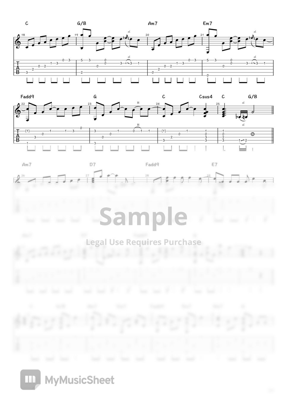 森山直太朗 - 夏の終わり (Guitar/TAB) by Satomi Inoue