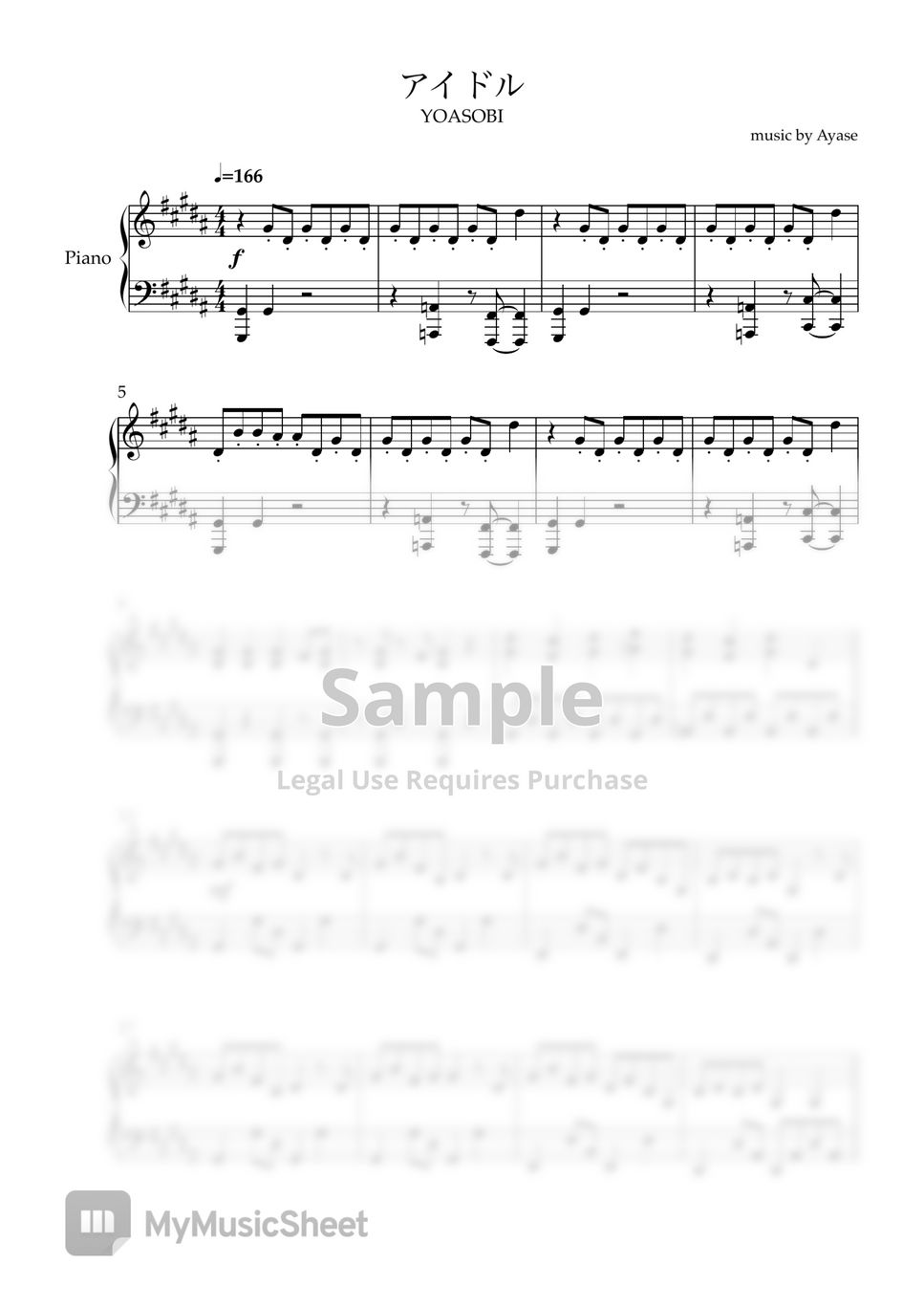 YOASOBI - Idol Sheets by harugona's piano room