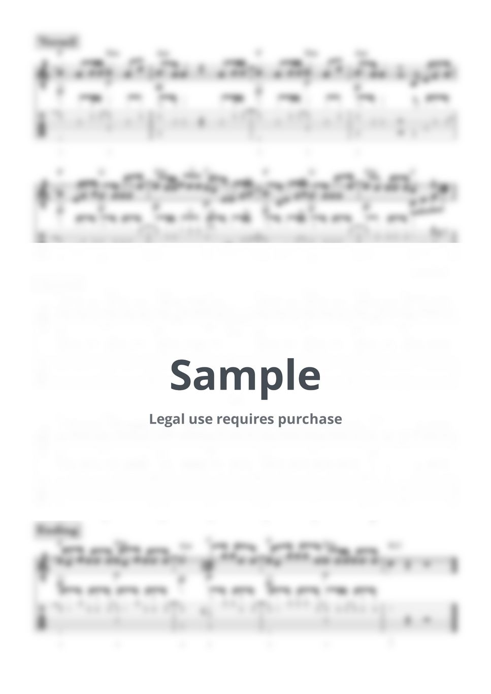 Lana Del Rey Young and Beautiful (Fingerstyle) Tab + 1staff by Yuta Ueno