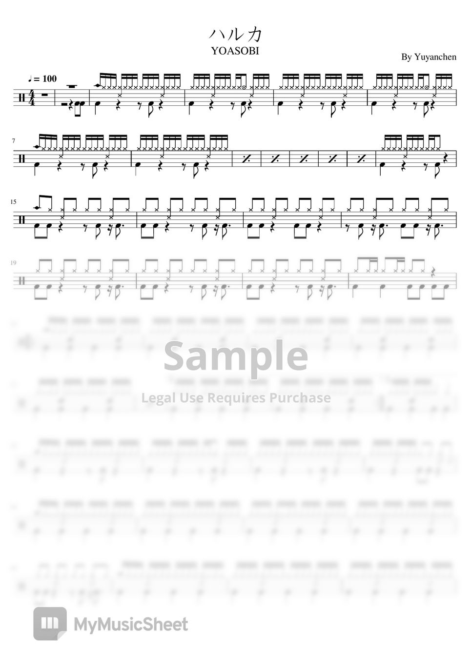 Yoasobi sheets by yuyanchen