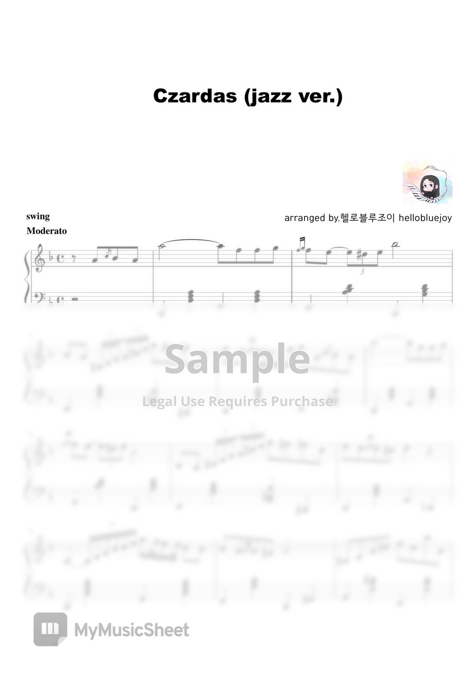 V. Monti - Czardas (jazz ver.) by 헬로블루조이 hellobluejoy