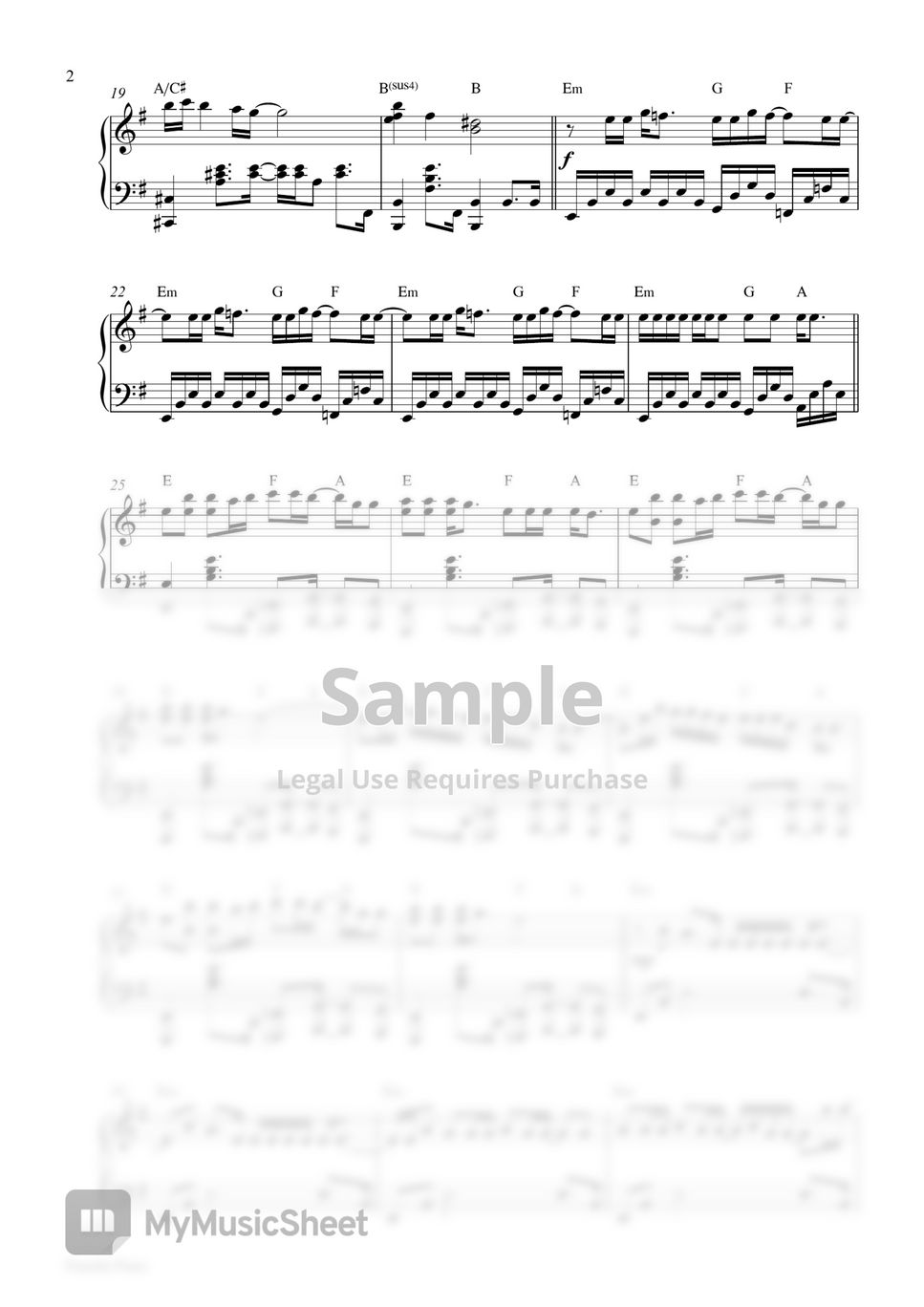 LE SSERAFIM - UNFORGIVEN (Piano Sheet) by Pianella Piano