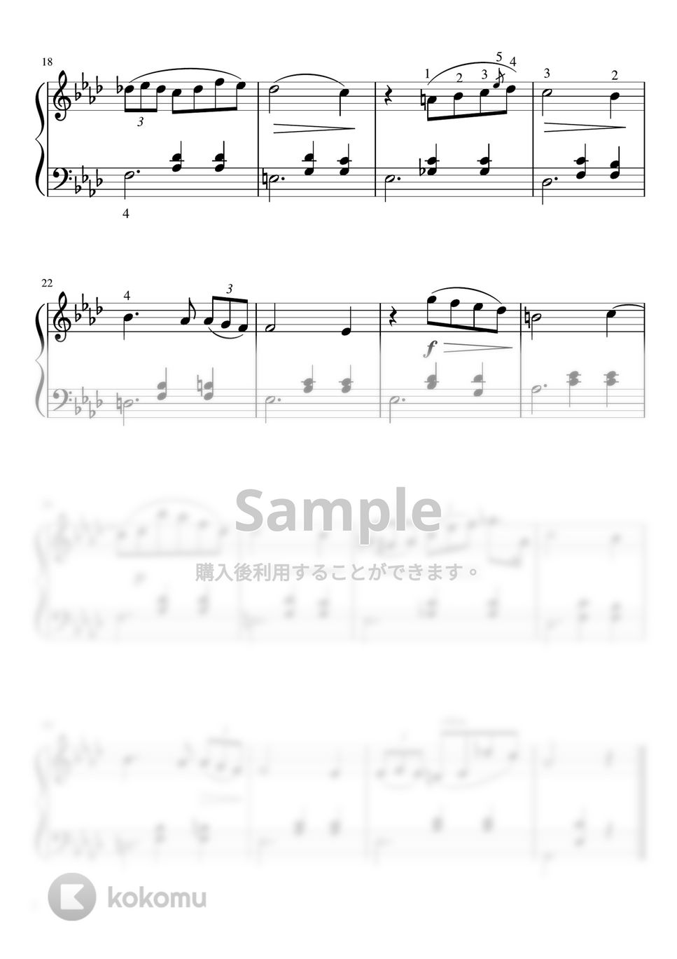 ショパン - 告別のワルツ (Fm・ピアノソロ初〜中級) by pfkaori