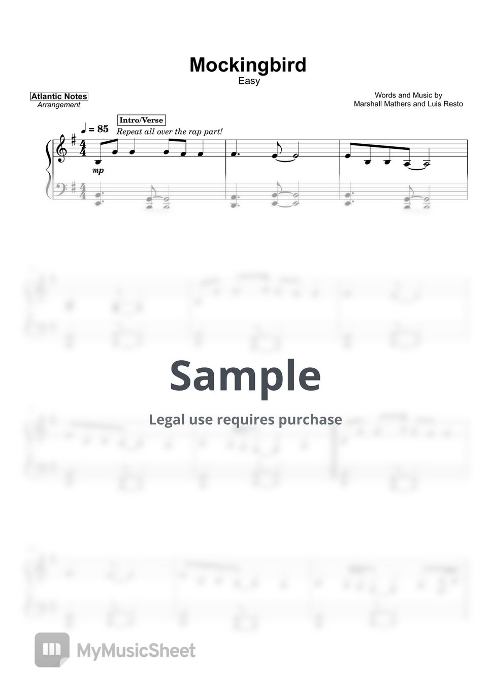 Eminem - Mockingbird by Atlantic Notes