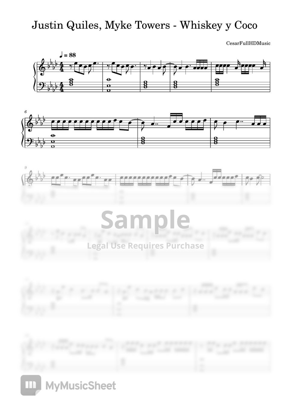 Justin Quiles, Myke Towers Whiskey y Coco Sheet