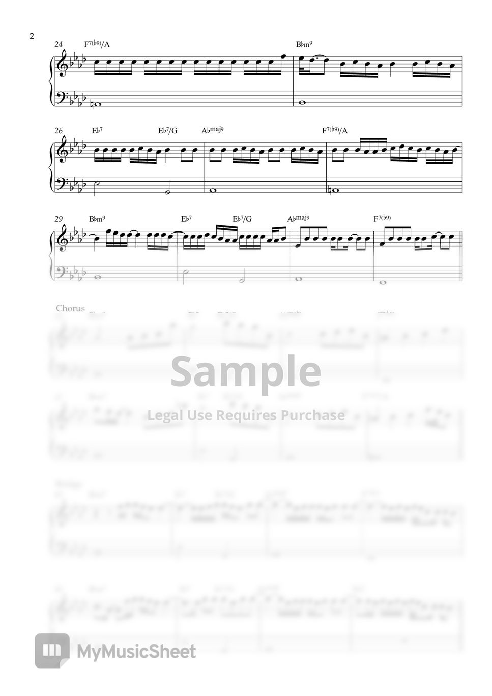 SZA Kill Bill (EASY PIANO SHEET) 曲谱 by Pianella Piano