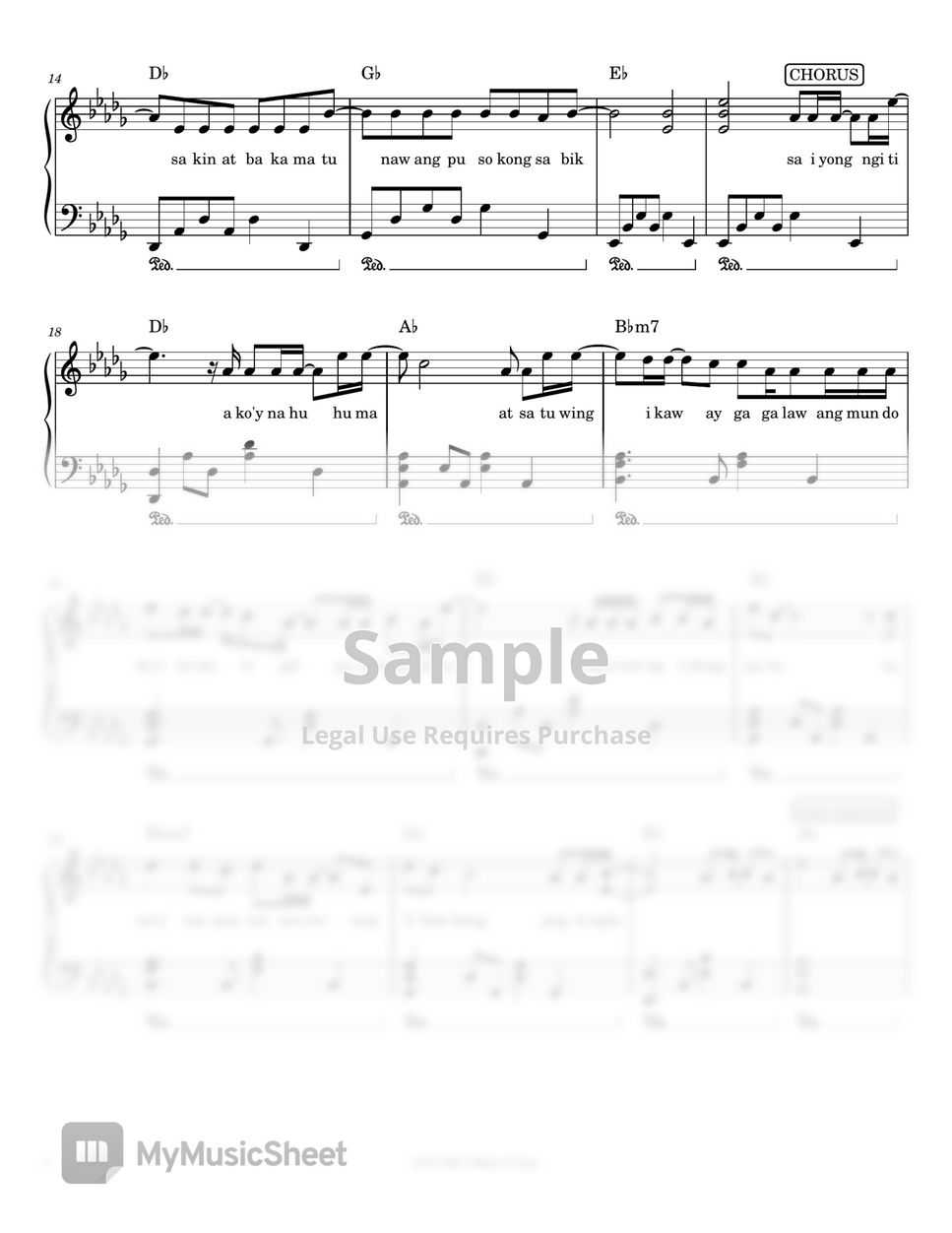 Ronnie LIang - Ngiti (piano sheet music) Sheets by Mel's Music Corner