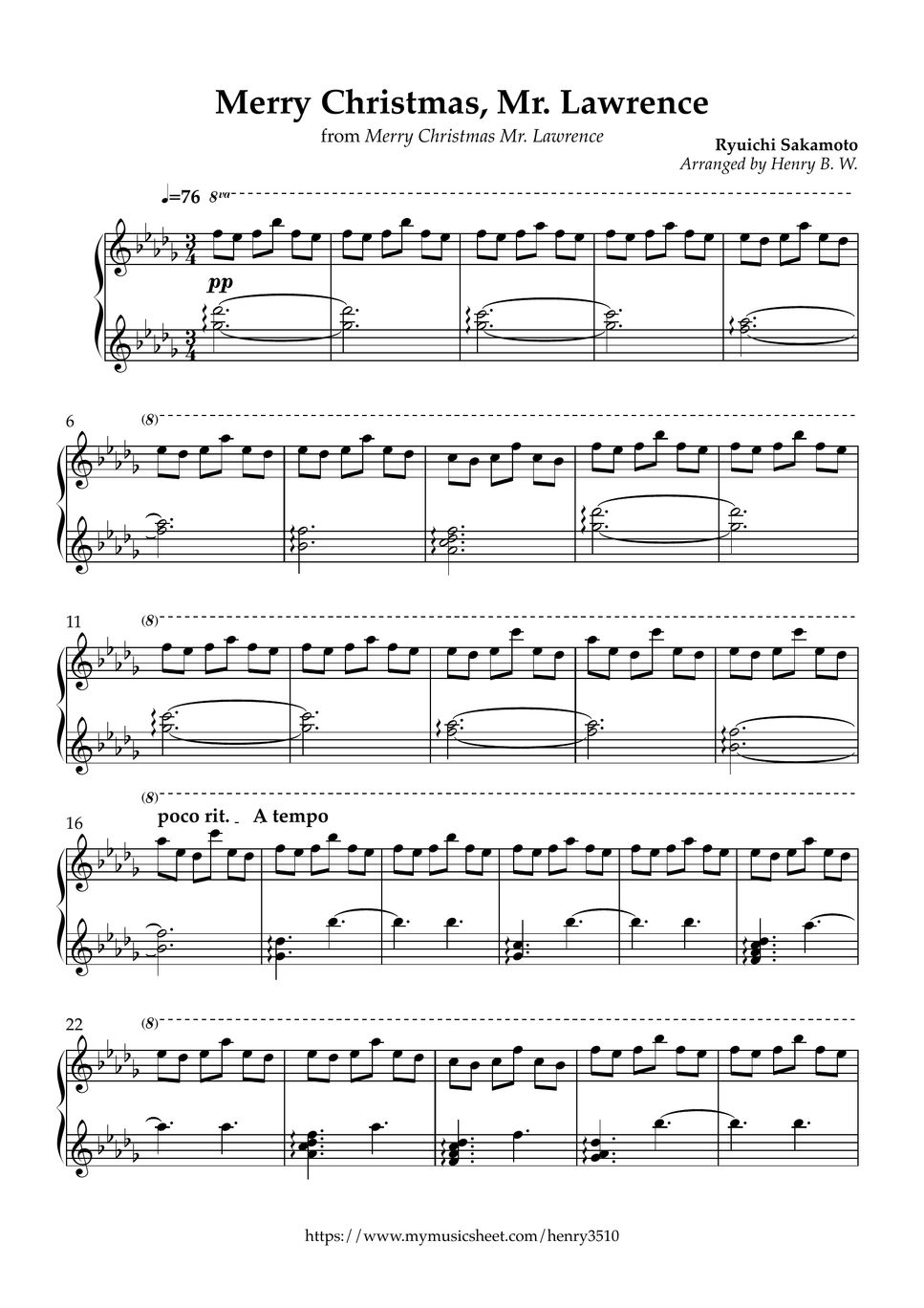 ryuichi-sakamoto-merry-christmas-mr-lawrence-arranged-sheets-by-henry-b-w