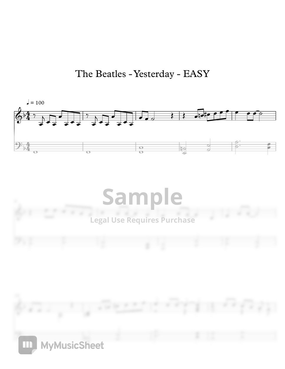 The Beatles - Yesterday by C Music