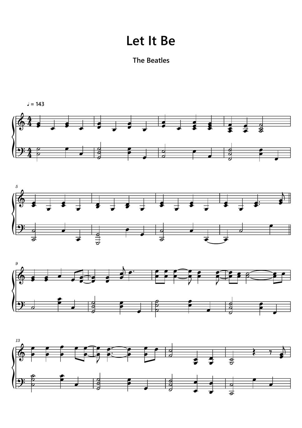 The Beatles Let It Be Sheet Music Midi Sheets By Sayu 