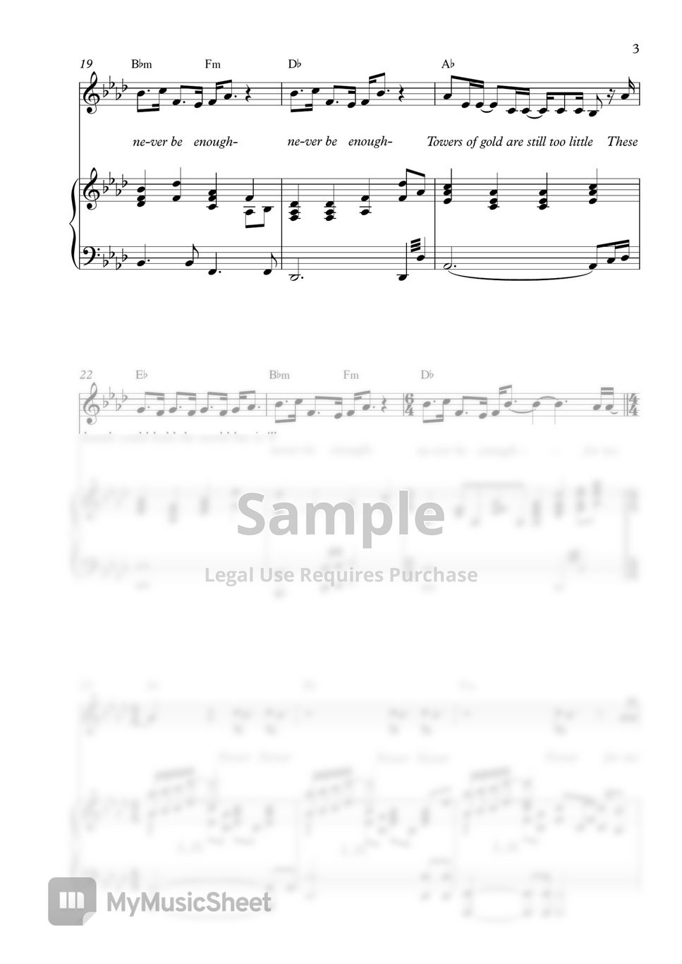 Loren Allred - Never Enough (Original Key) Nuty by Pineapplechord