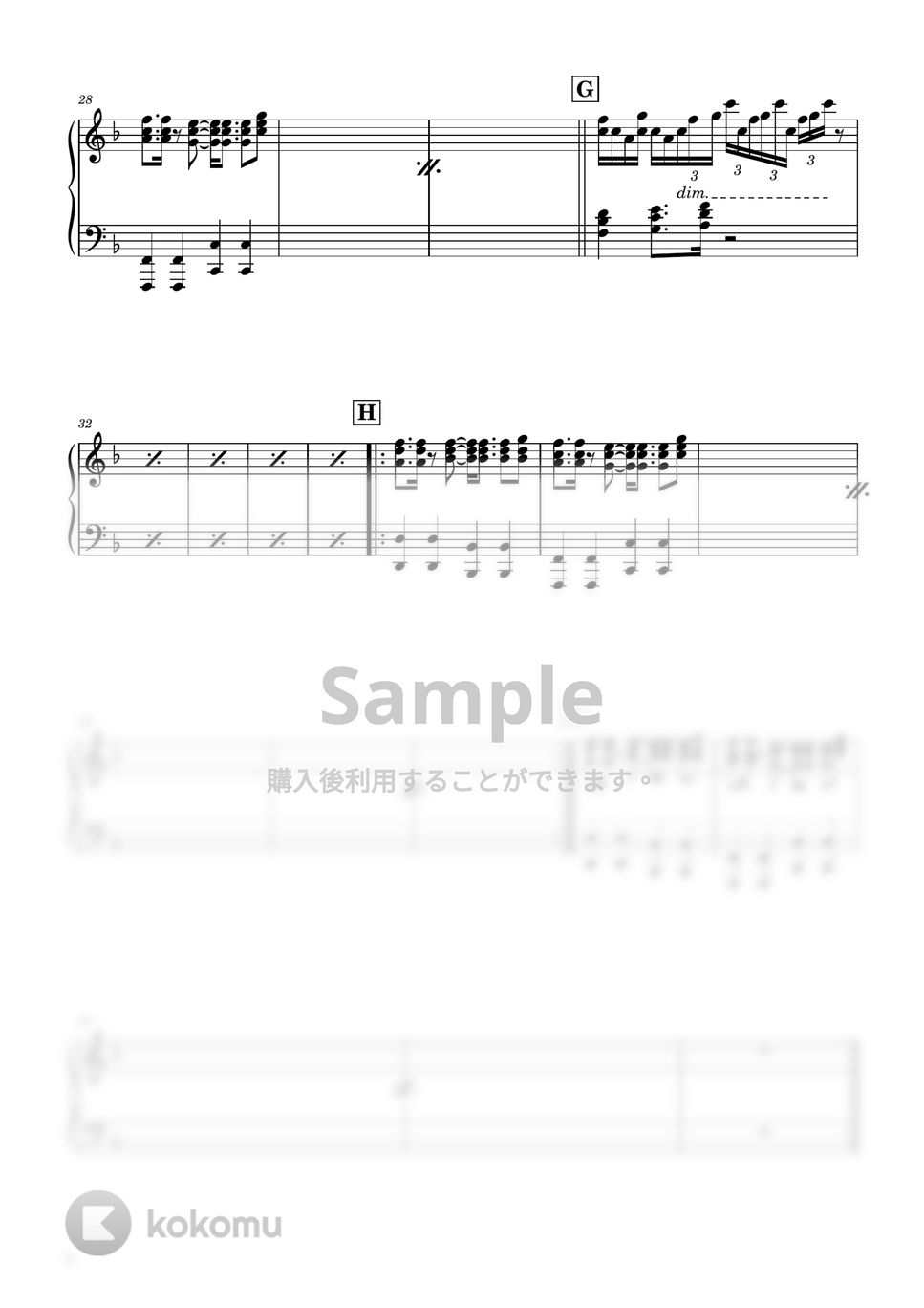 Orangestar - Surges (ピアノパート) by Ray