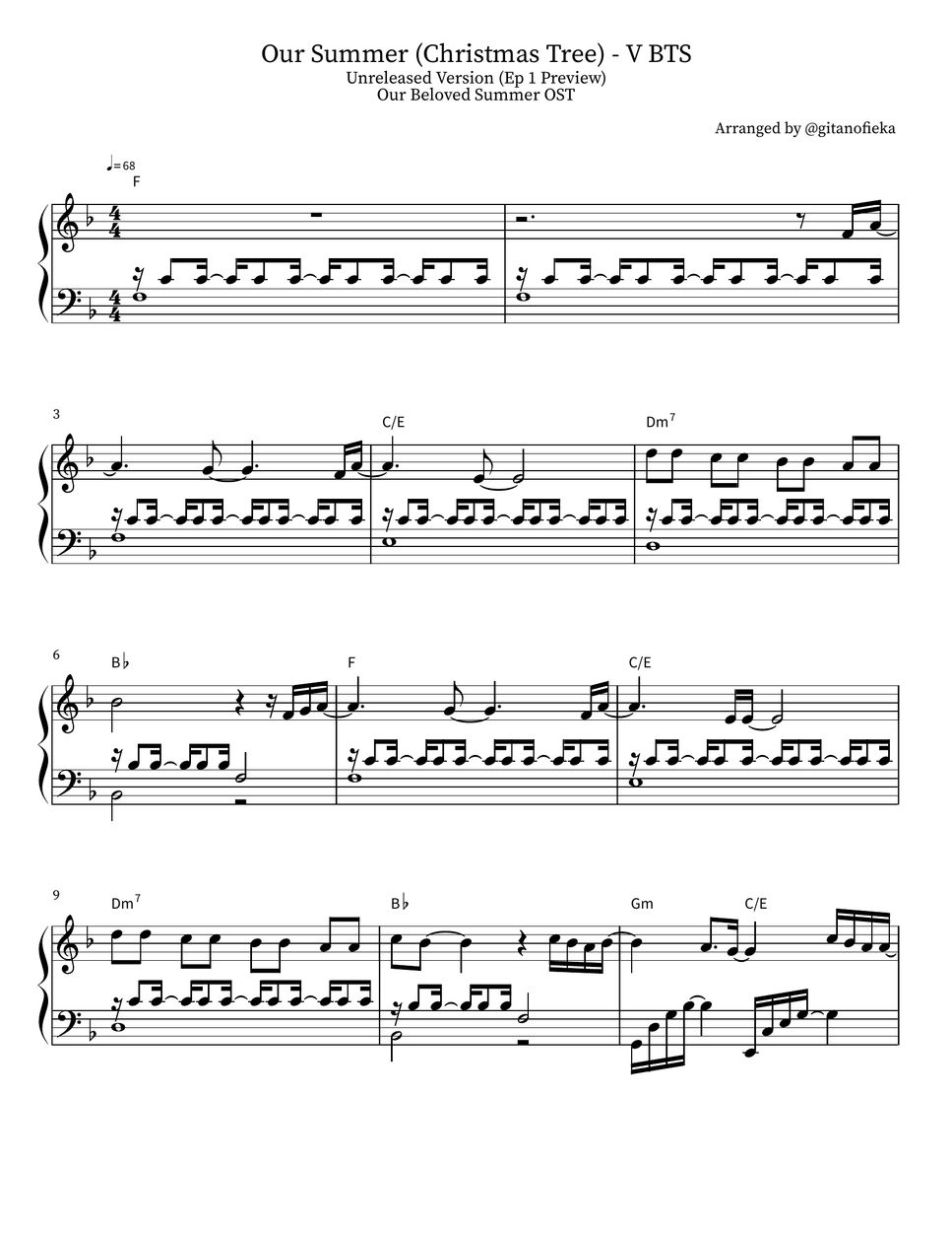 Our Beloved Summer OST Our Summer (Christmas Tree) V BTS (Preview