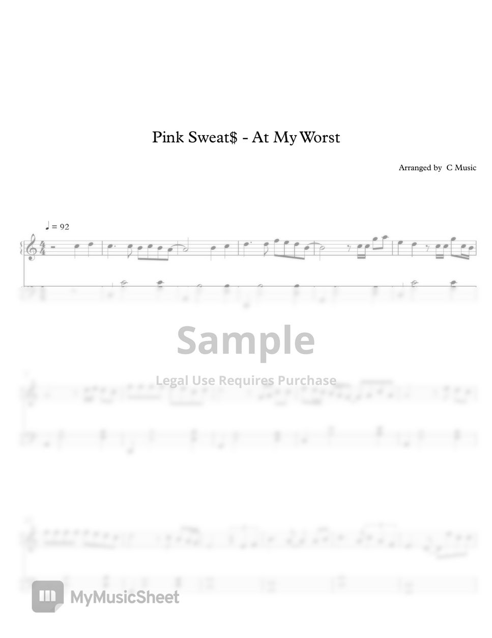 Pink Sweat$ - At My Worst by C Music
