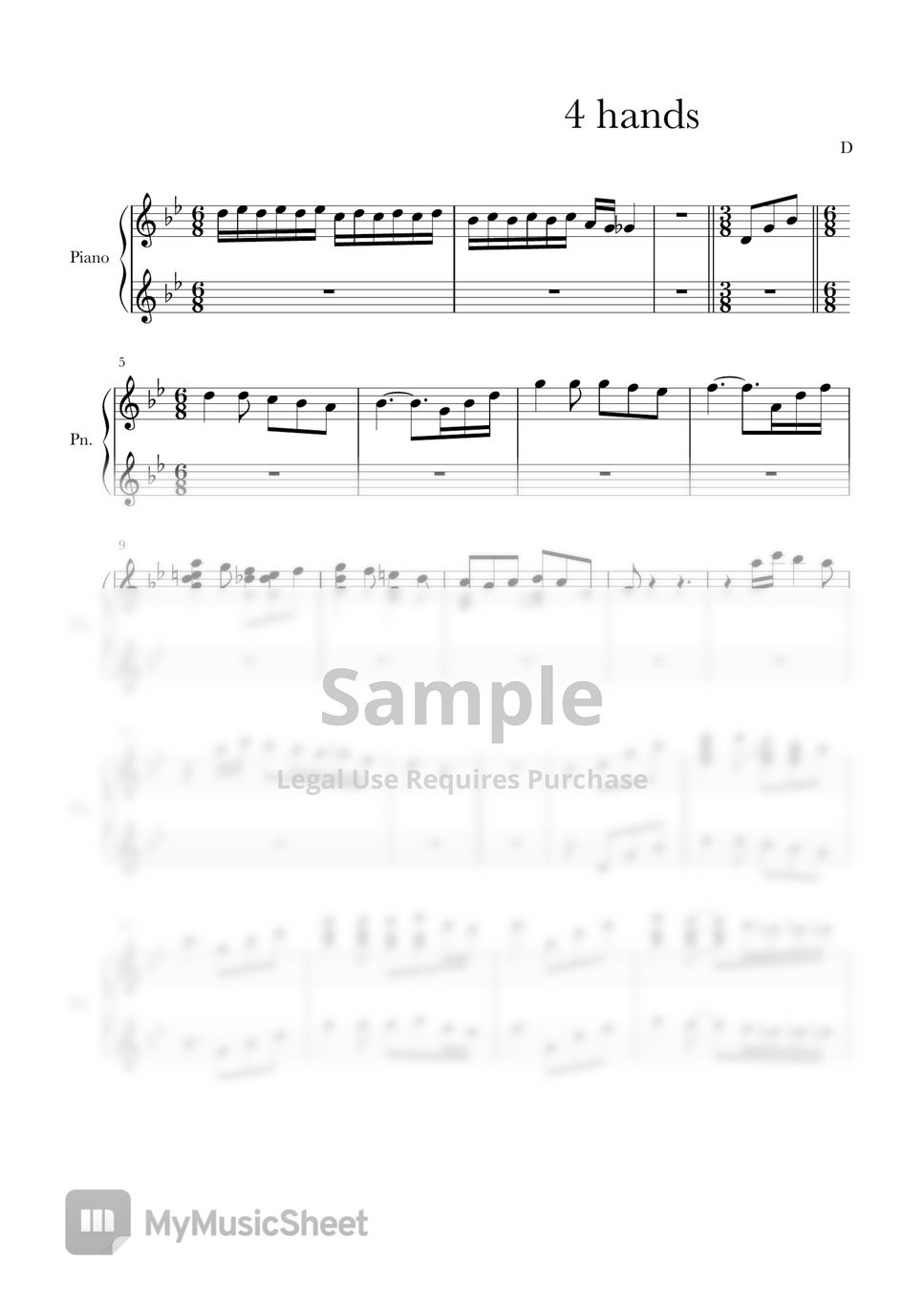 히사이시 조 - 인생의 회전목마 (하울의 움직이는 성 OST) (4 hands ver. of orchestra) by 악보 그리는 D