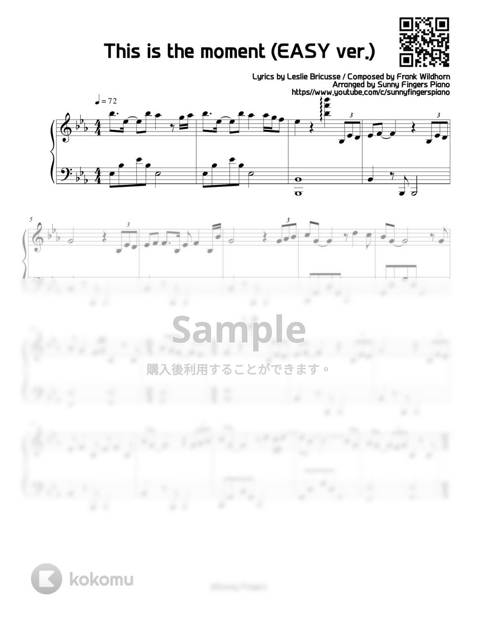 ジキルとハイド - This is the moment (EASY) by Sunny Fingers Piano