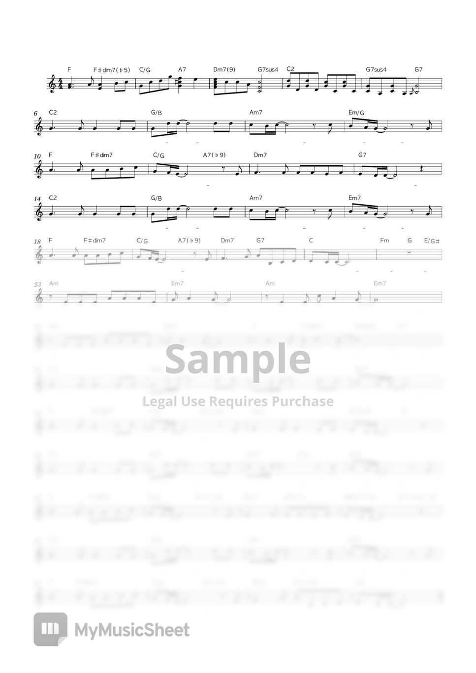 최덕신 - 시편 8편(여호와 우리 주여) (C Key 멜로디악보) Sheets By 생명의건반