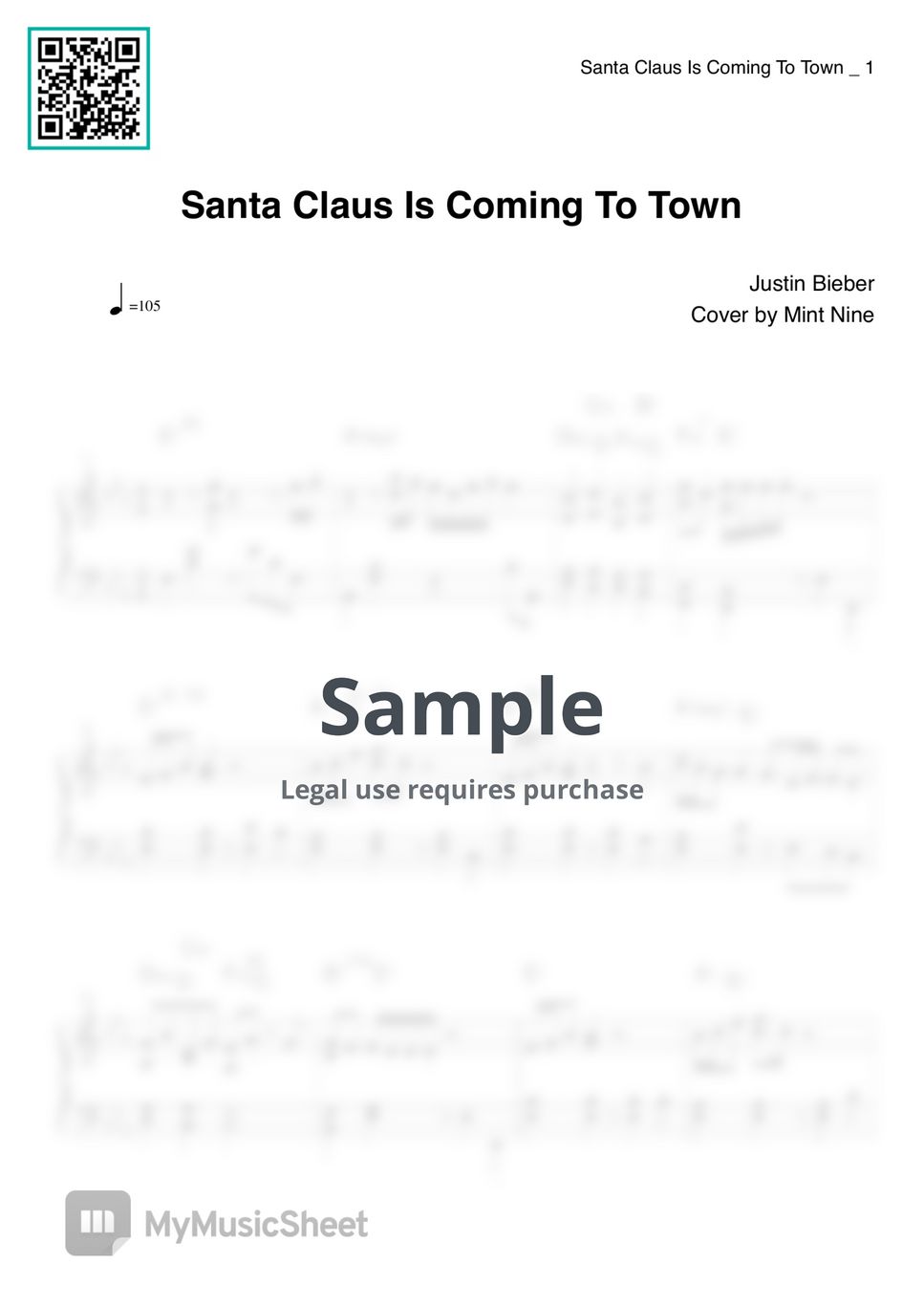 Sheet List - Christmas Medley(2021) by Mint Nine