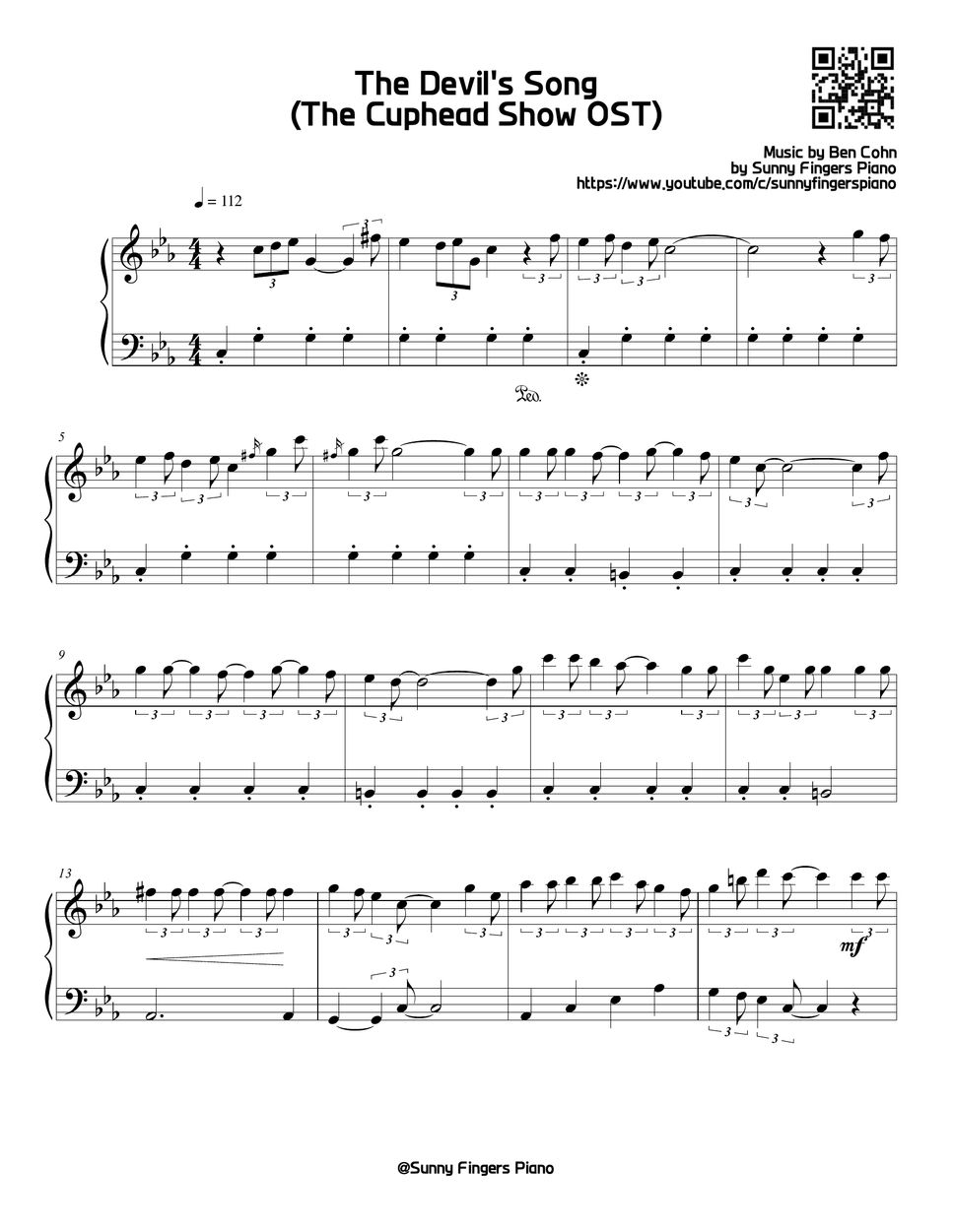 the-cuphead-show-the-devil-s-song-easy-sheets-by-sunny-fingers-piano
