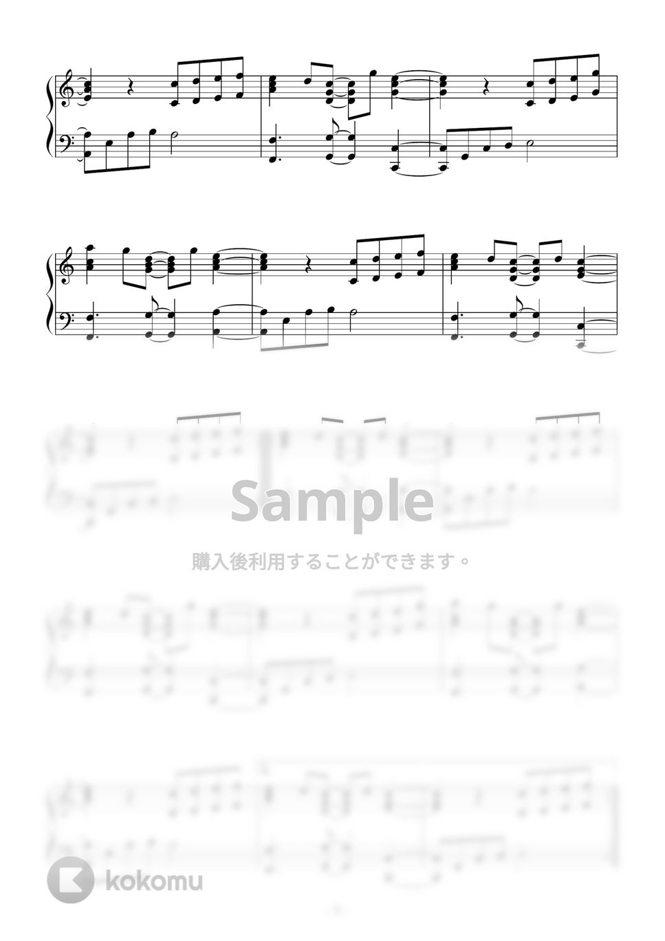 松任谷 由実 - Anniversary ピアノ楽譜PDF | Peony | Kokomu