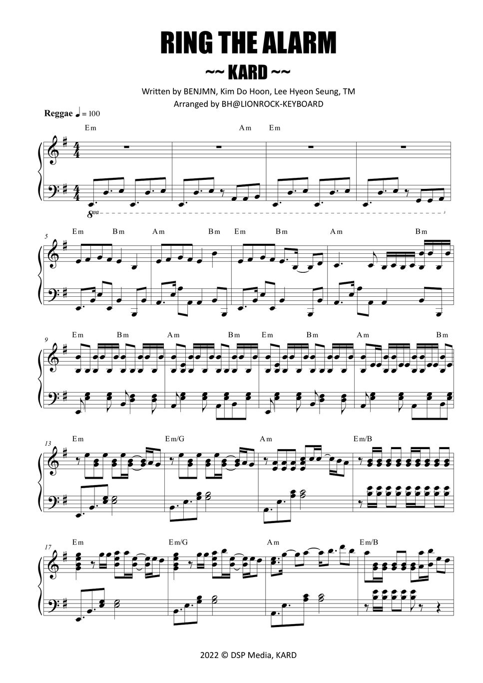 KARD Ring The Alarm Sheet by Bernard Hui