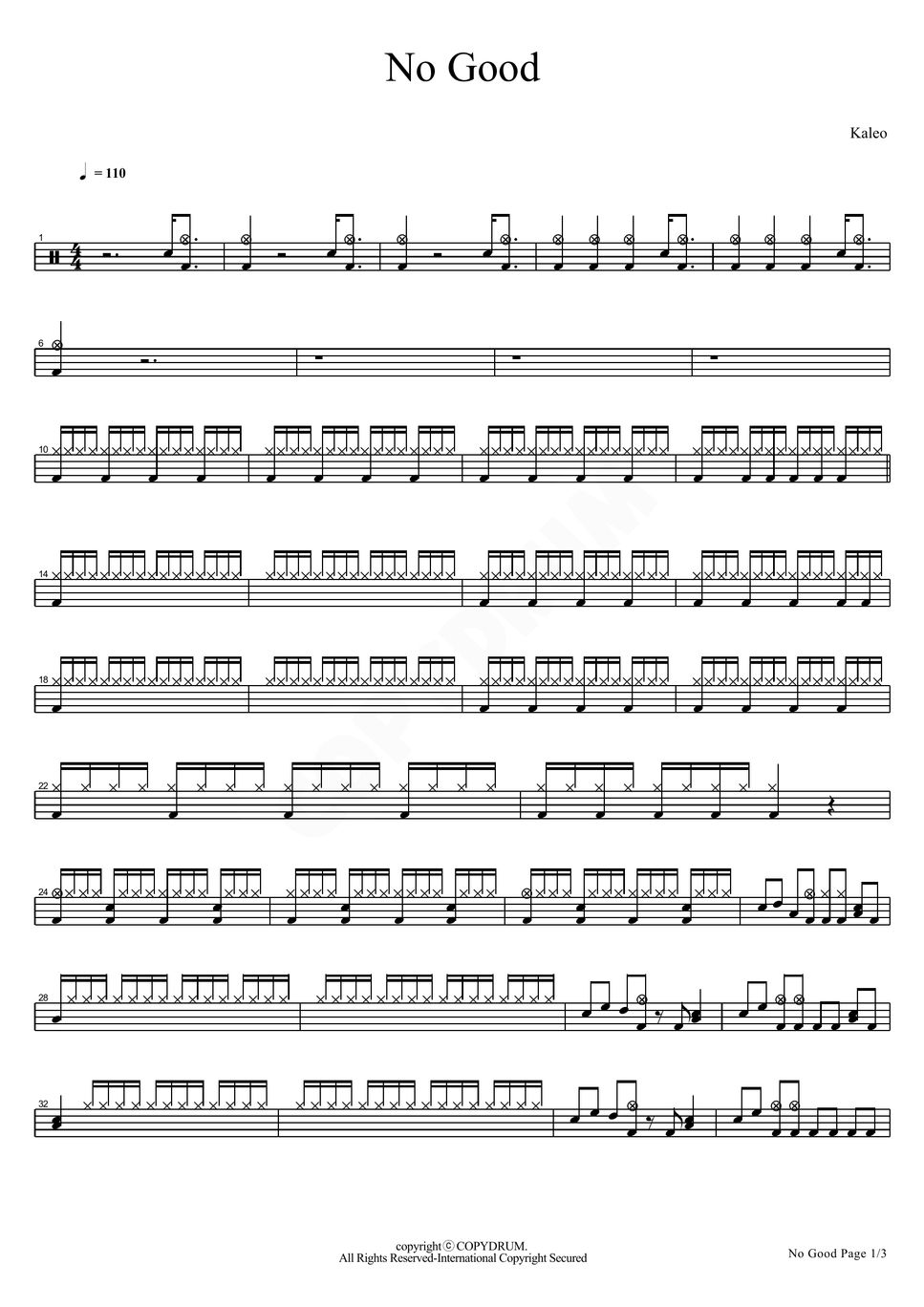 Kaleo No Good Sheets by COPYDRUM