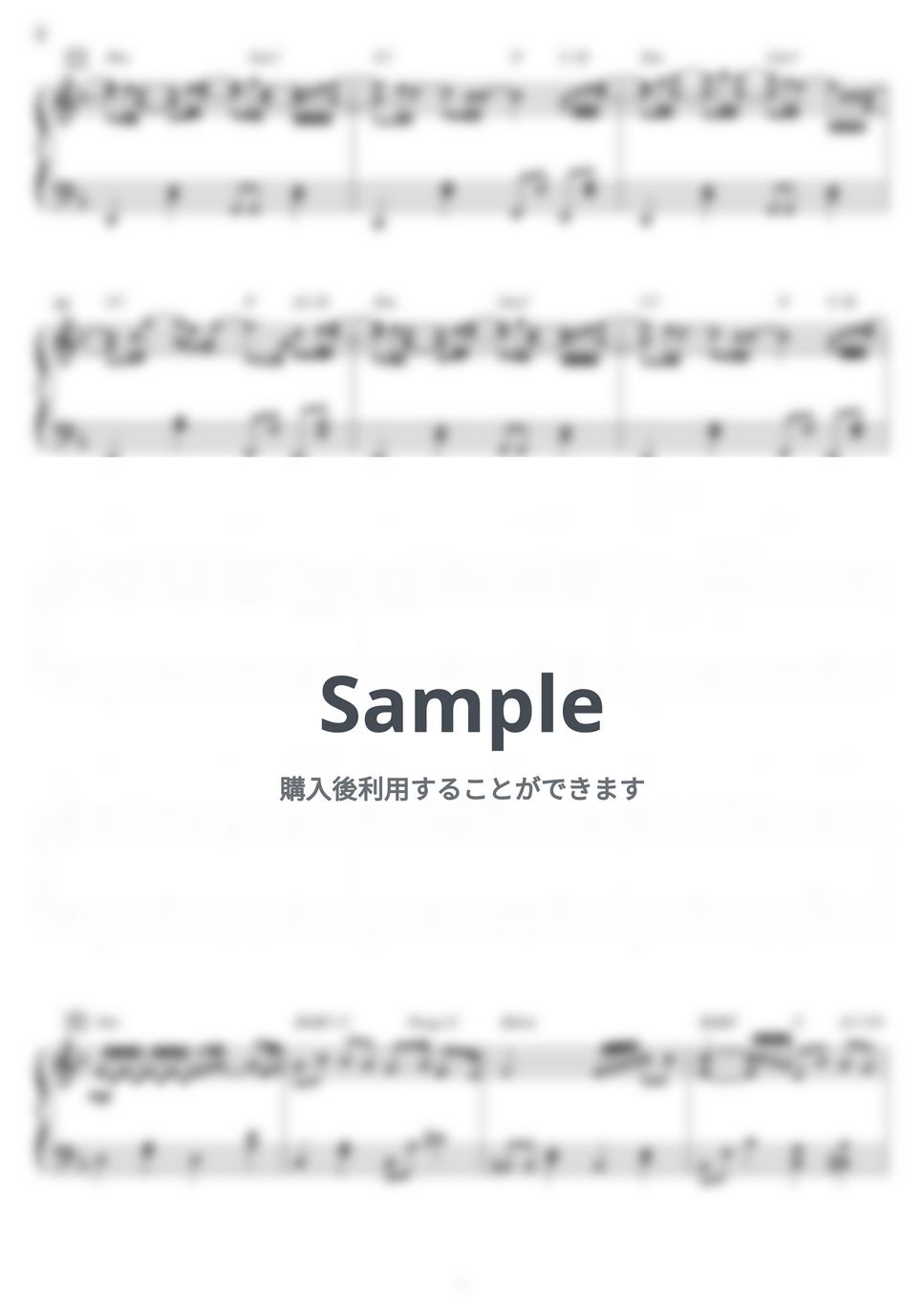 back number - ブルーアンバー (ピアノソロ中級) by Miz